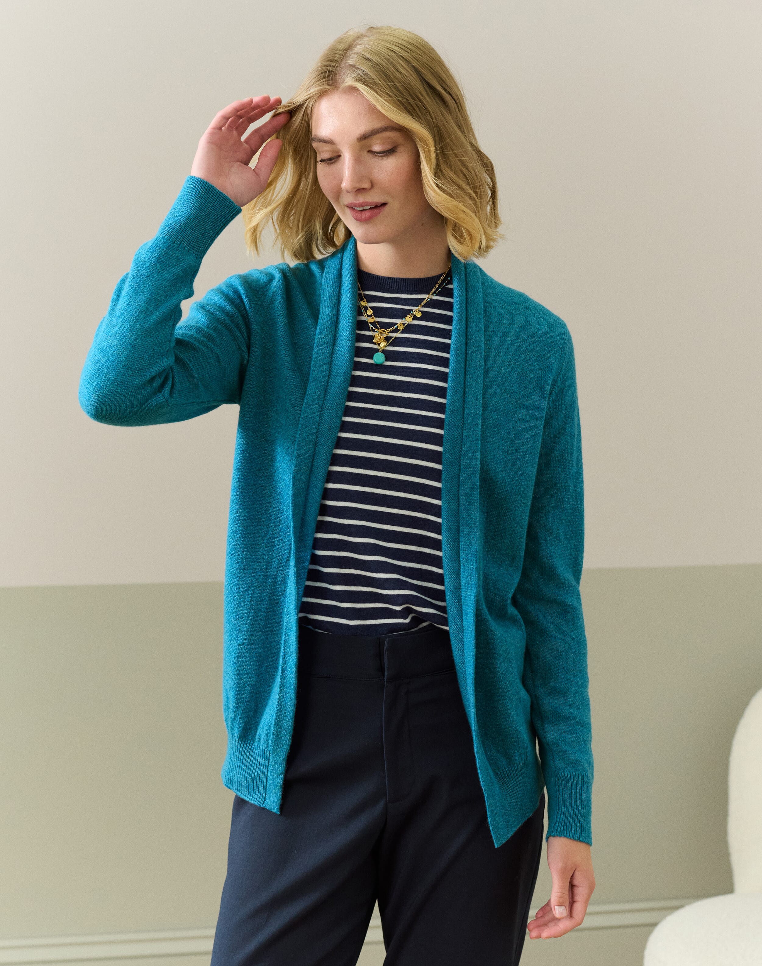 Cashmere Gauzy Shawl Cardigan