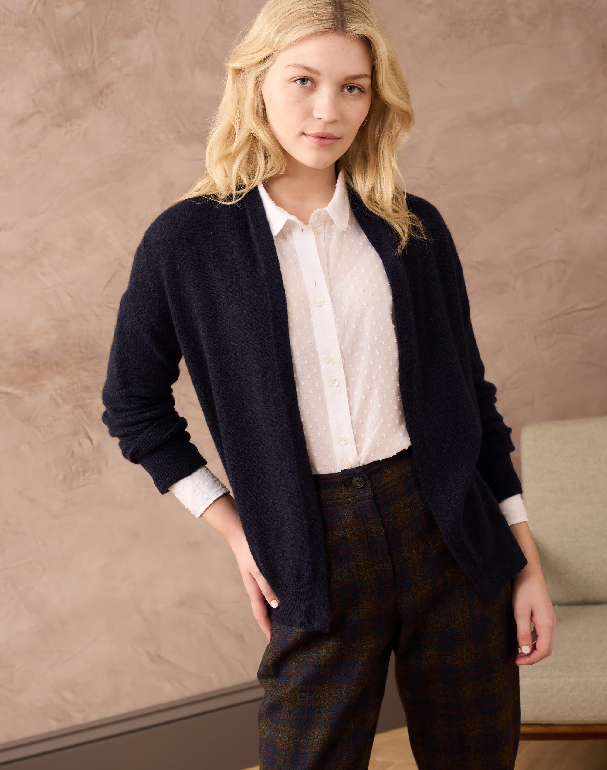 Cashmere Gauzy Shawl Cardigan