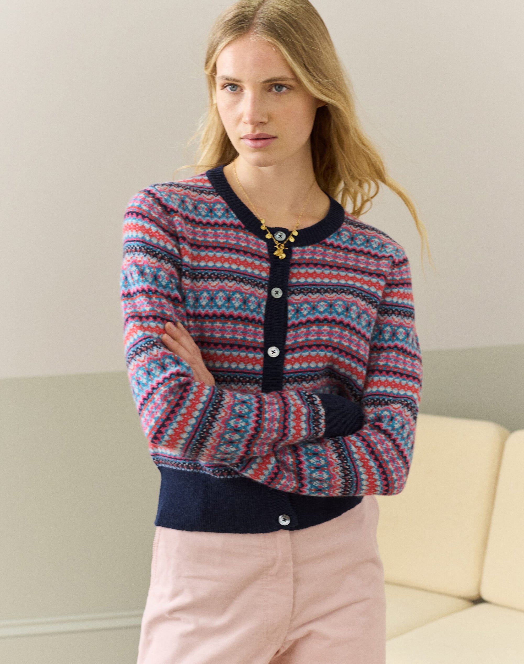 Cashmere Fair Isle Cardigan