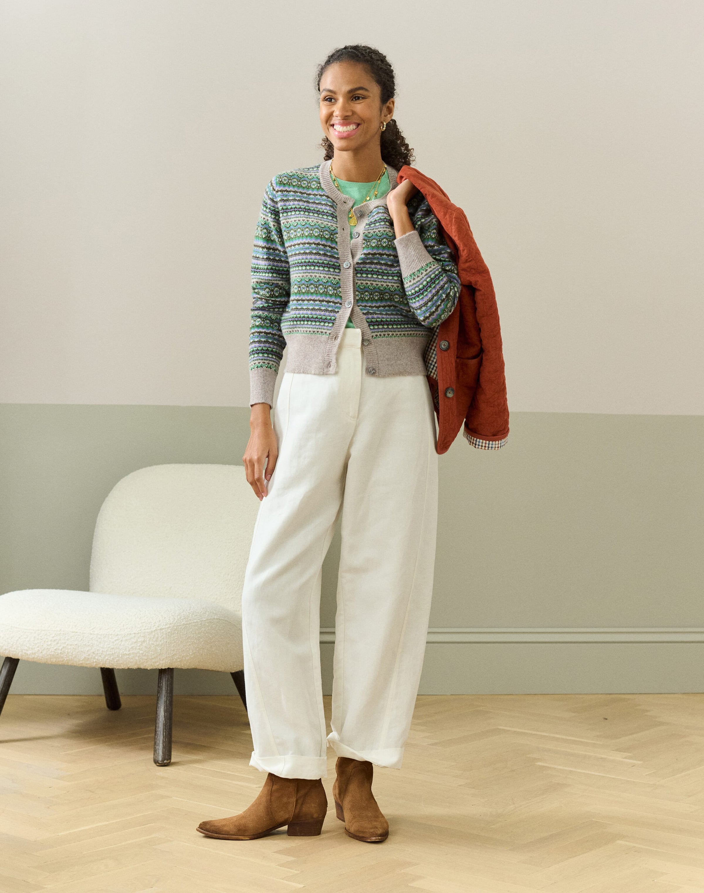 Cashmere Fair Isle Cardigan
