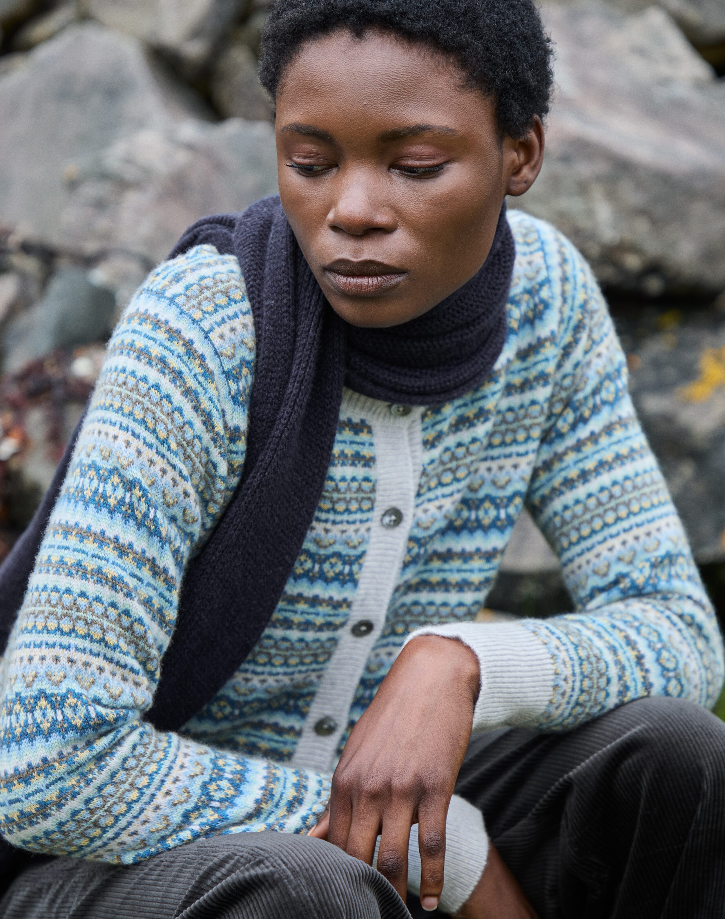 Cashmere Fair Isle Cardigan
