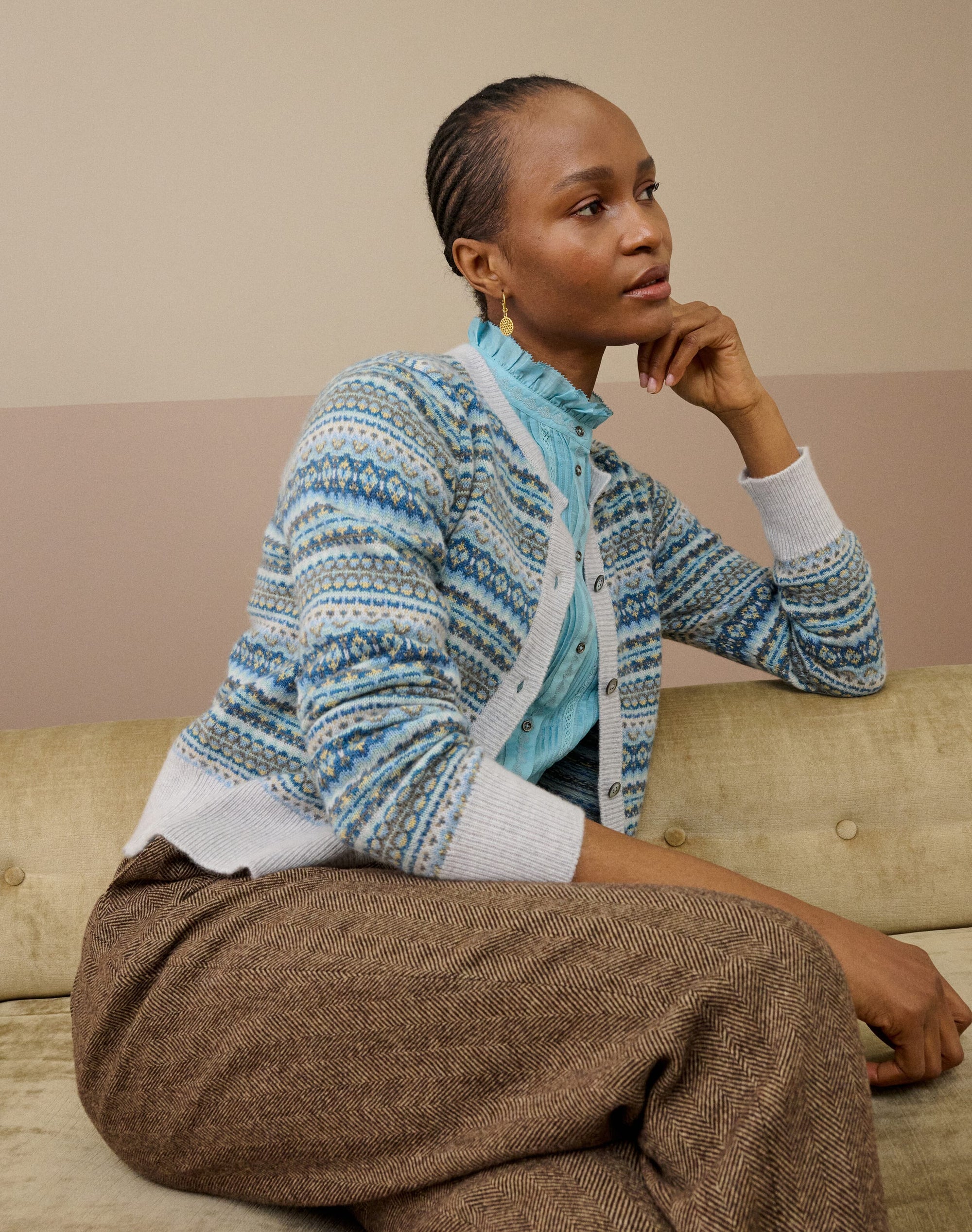 Cashmere Fair Isle Cardigan