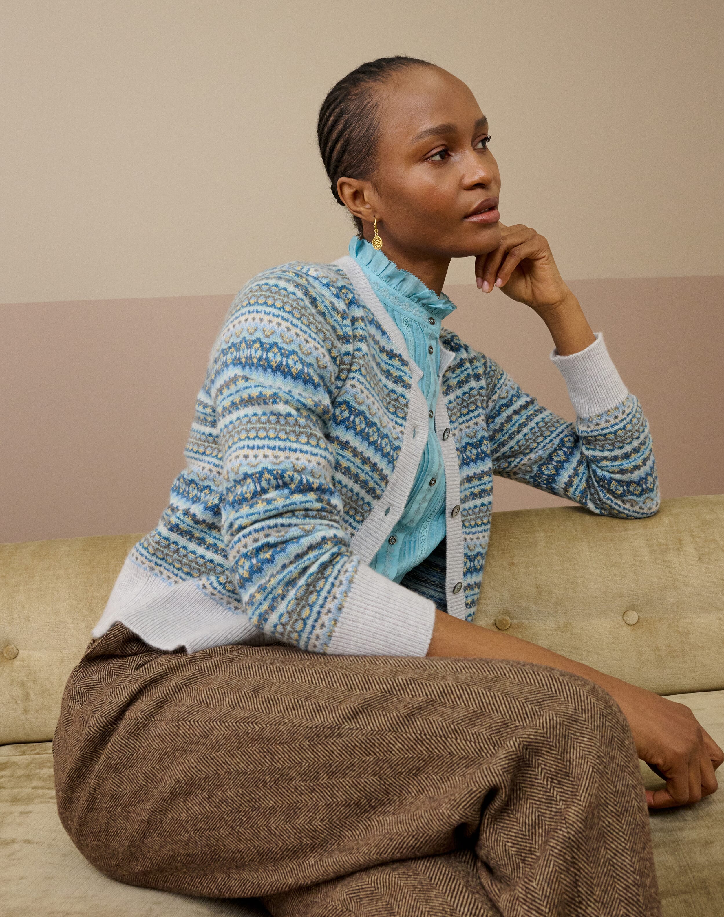 Cashmere Fair Isle Cardigan