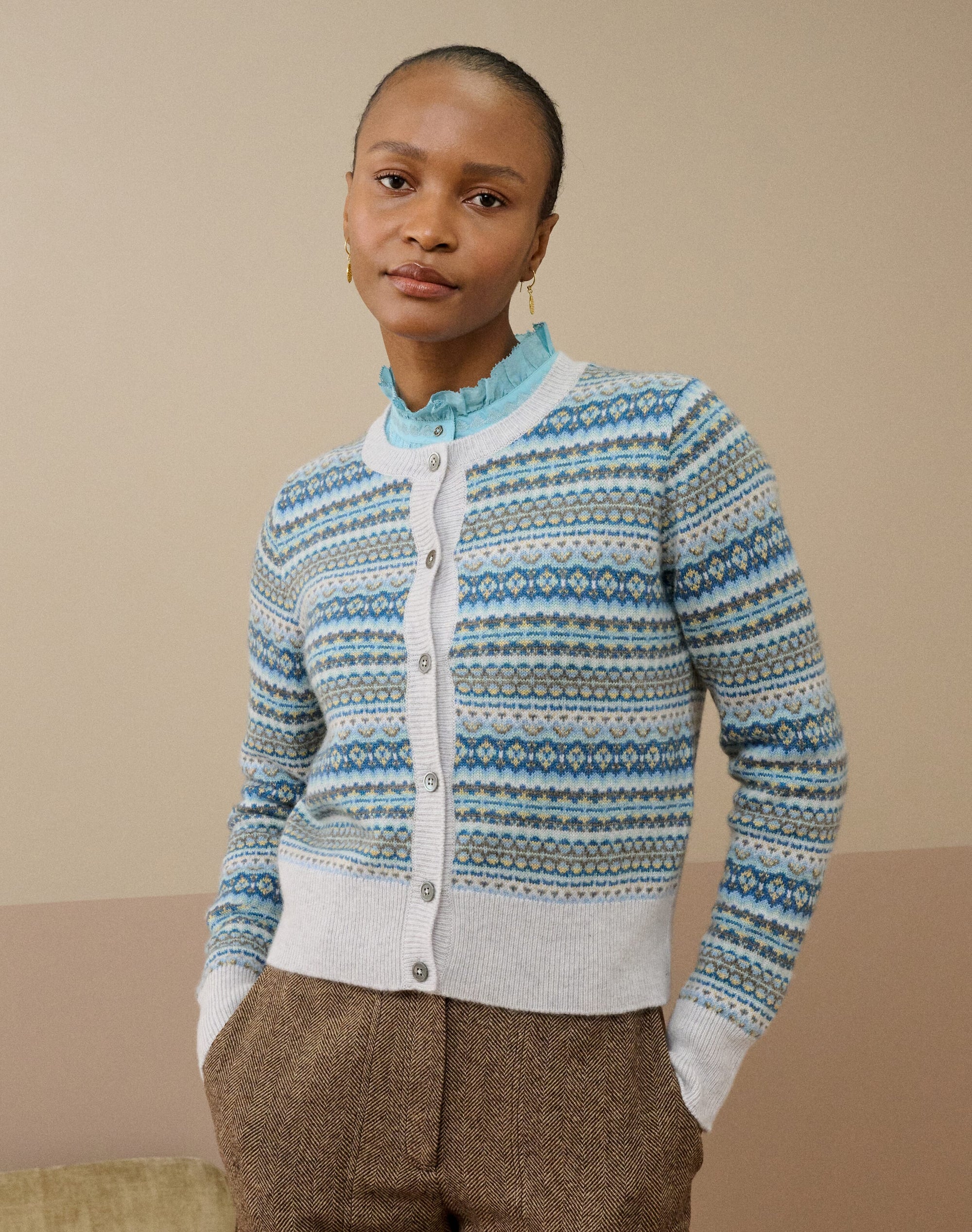 Cashmere Fair Isle Cardigan