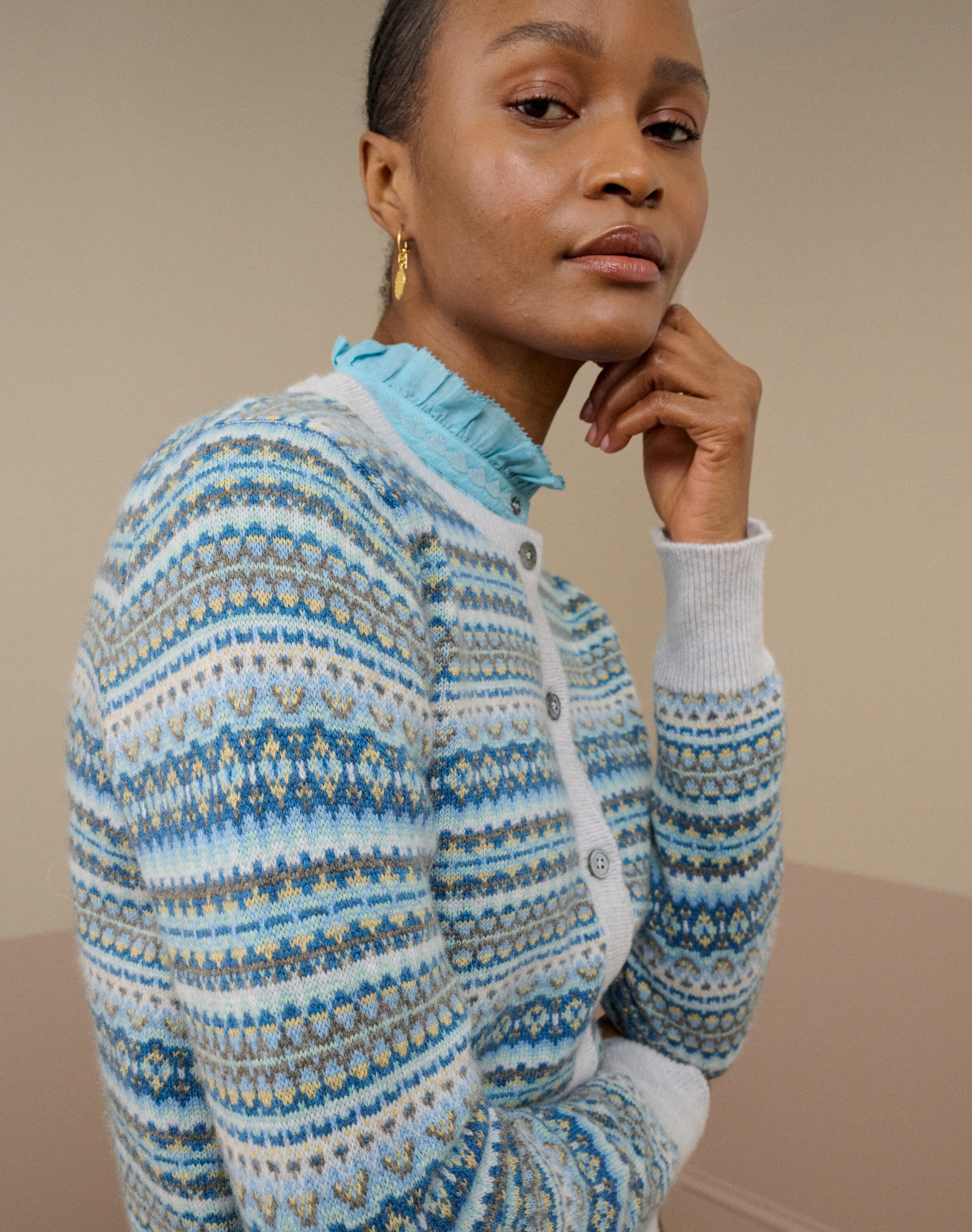 Cashmere Fair Isle Cardigan