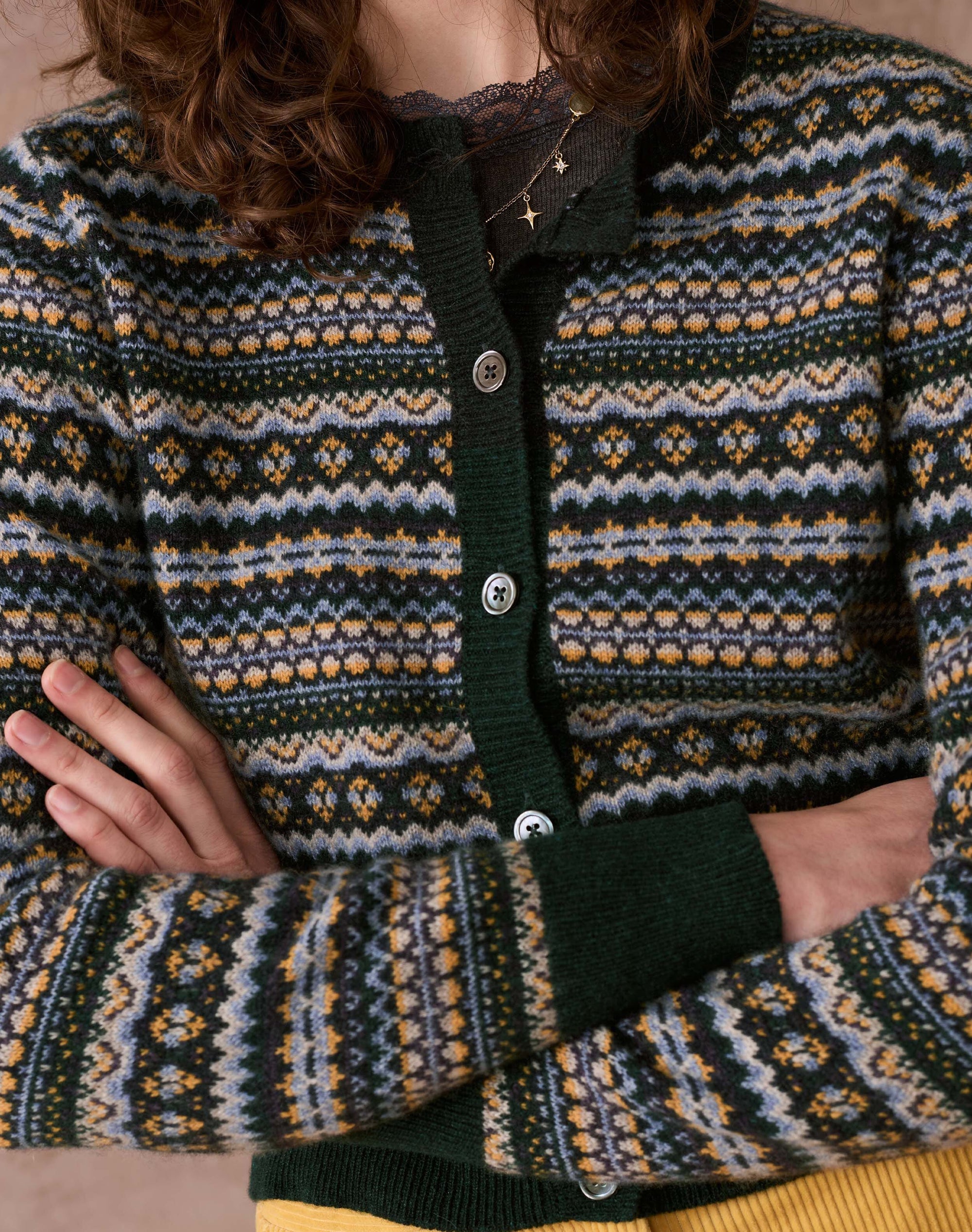 Cashmere Fair Isle Cardigan