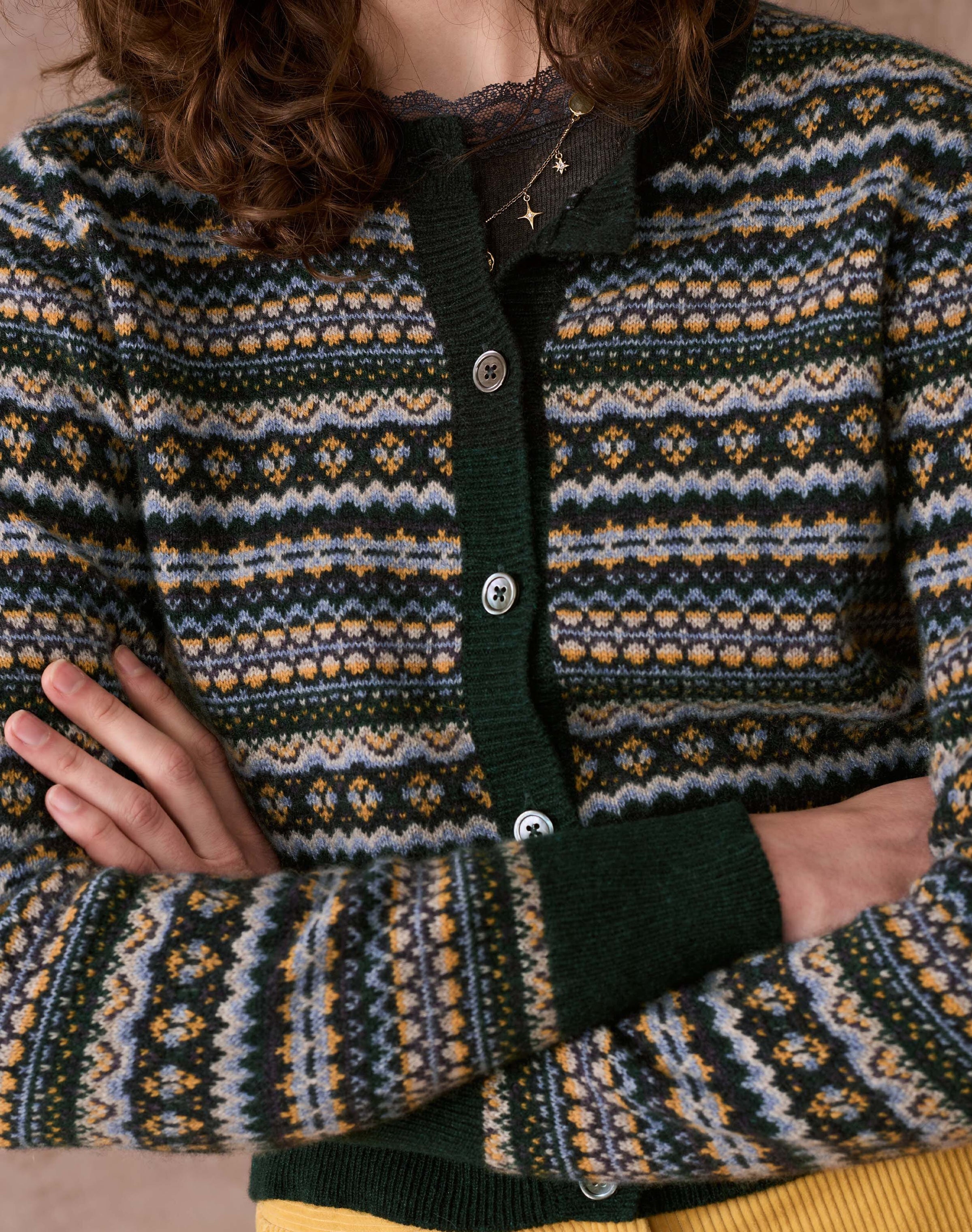 Cashmere Fair Isle Cardigan