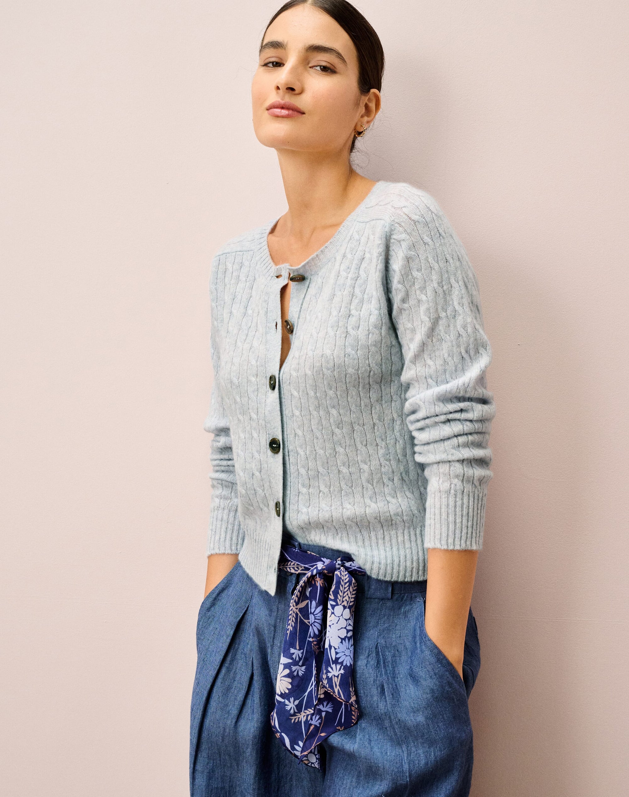 Cashmere Cable Cardigan