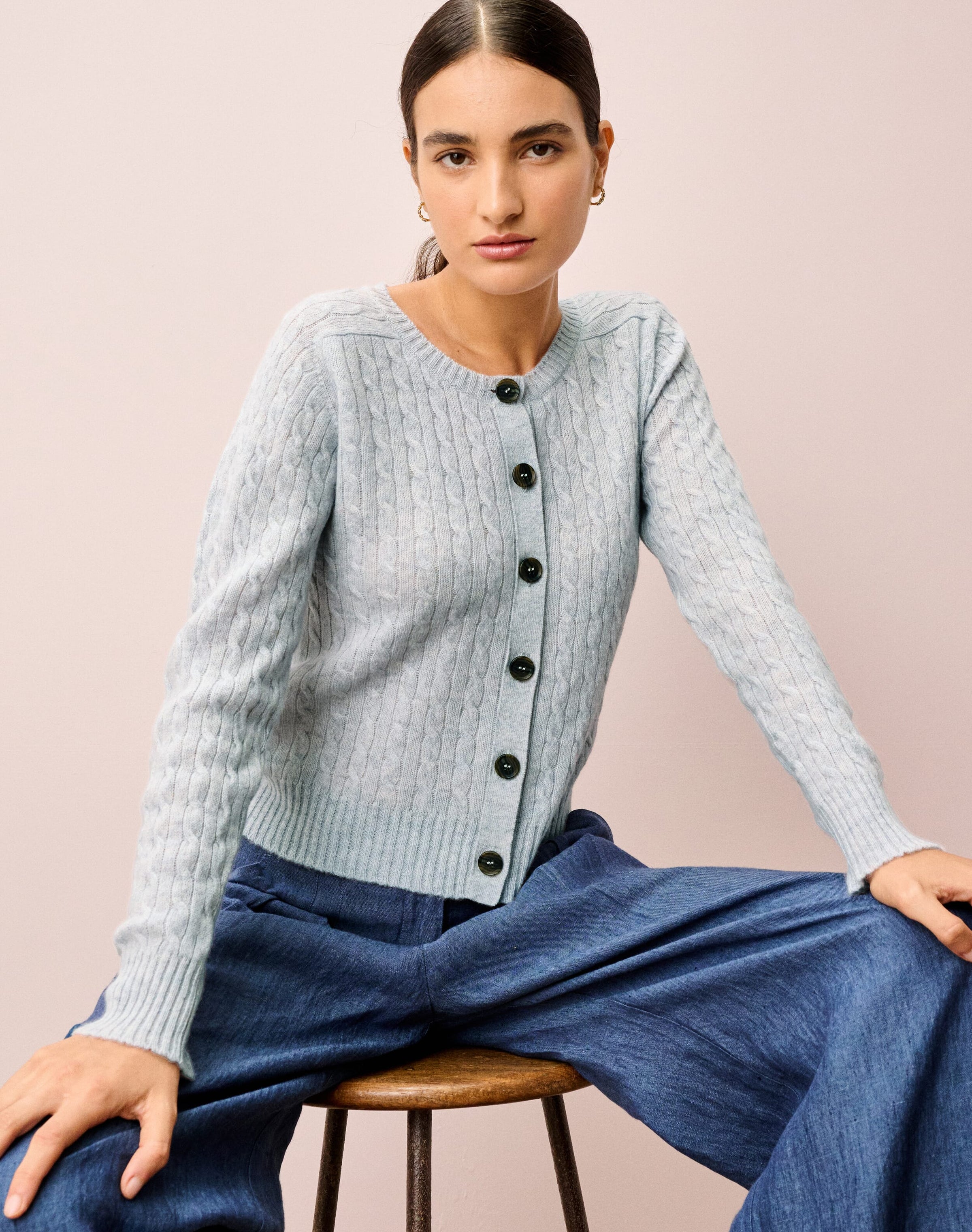 Cashmere Cable Cardigan