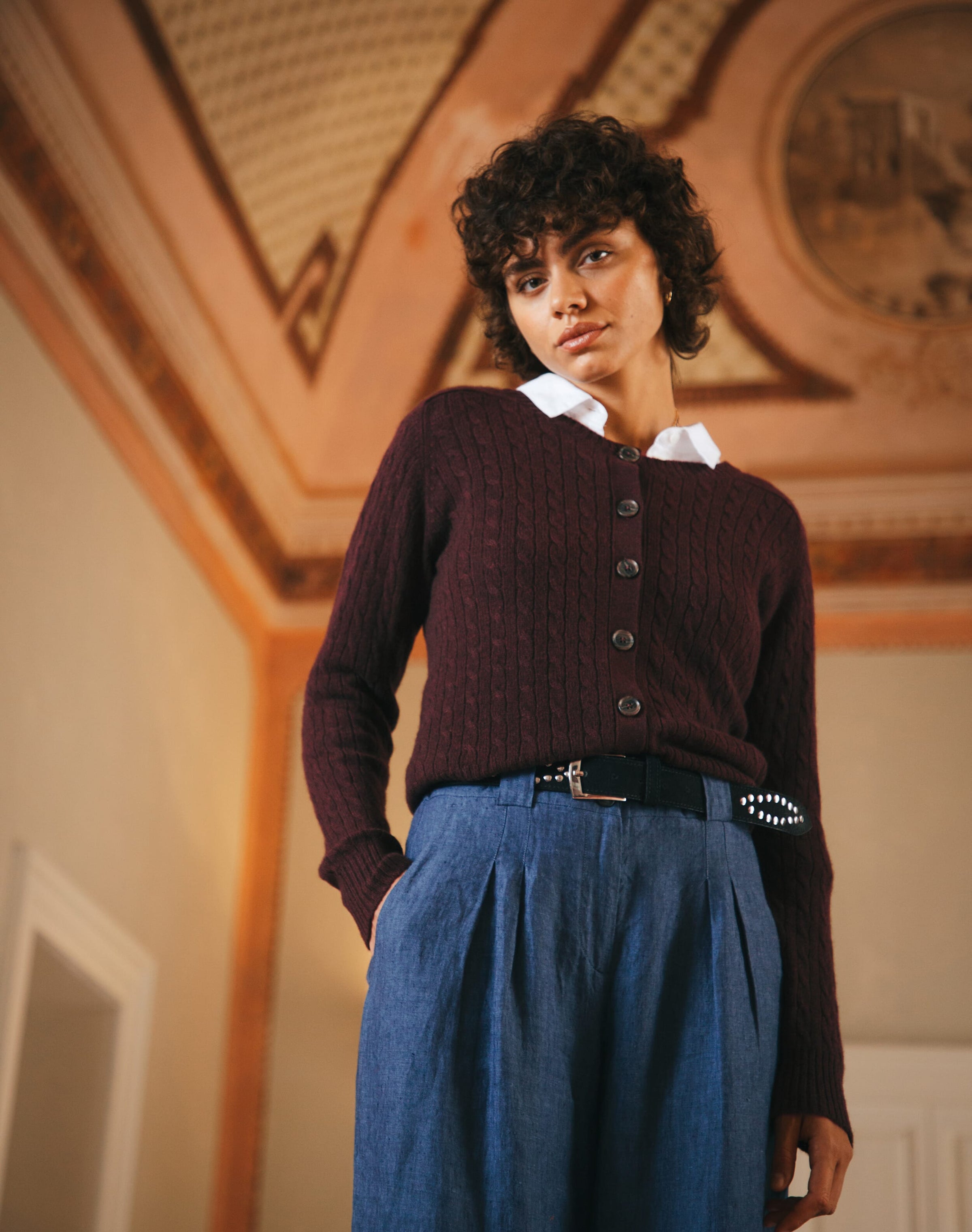 Cashmere Cable Cardigan
