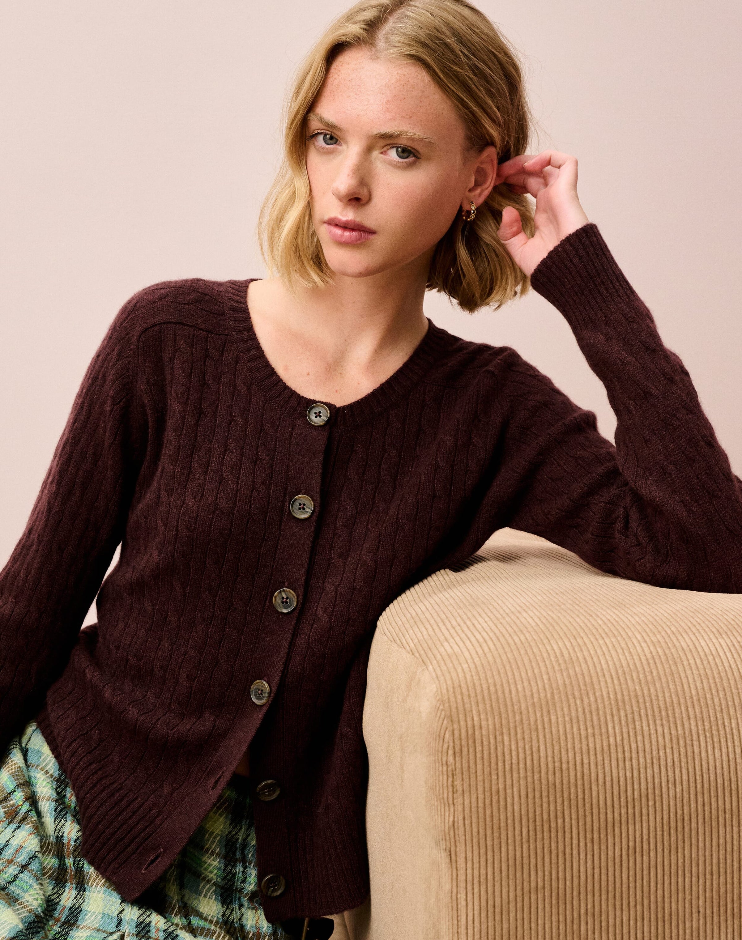 Cashmere Cable Cardigan