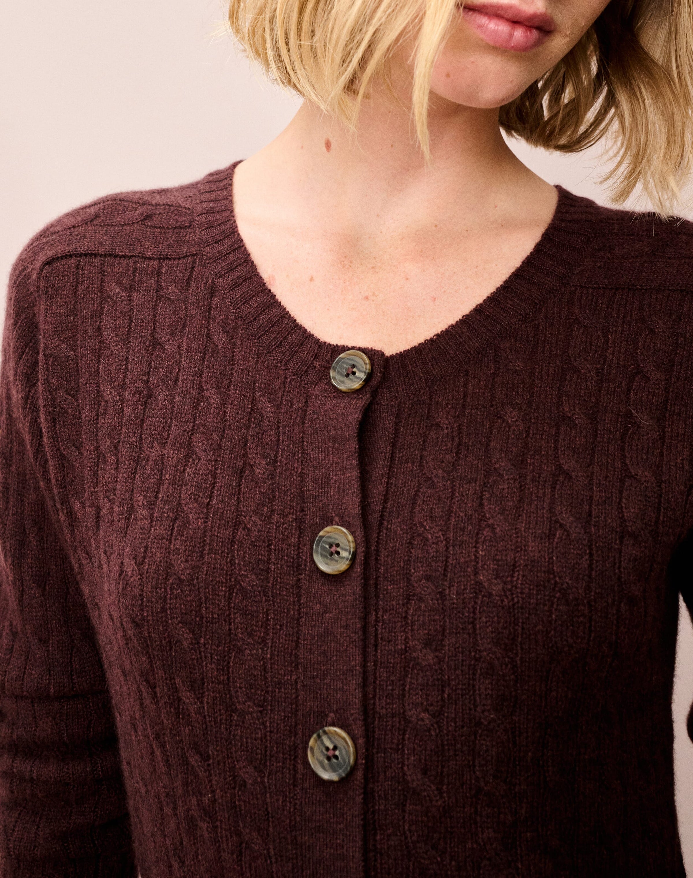 Cashmere Cable Cardigan