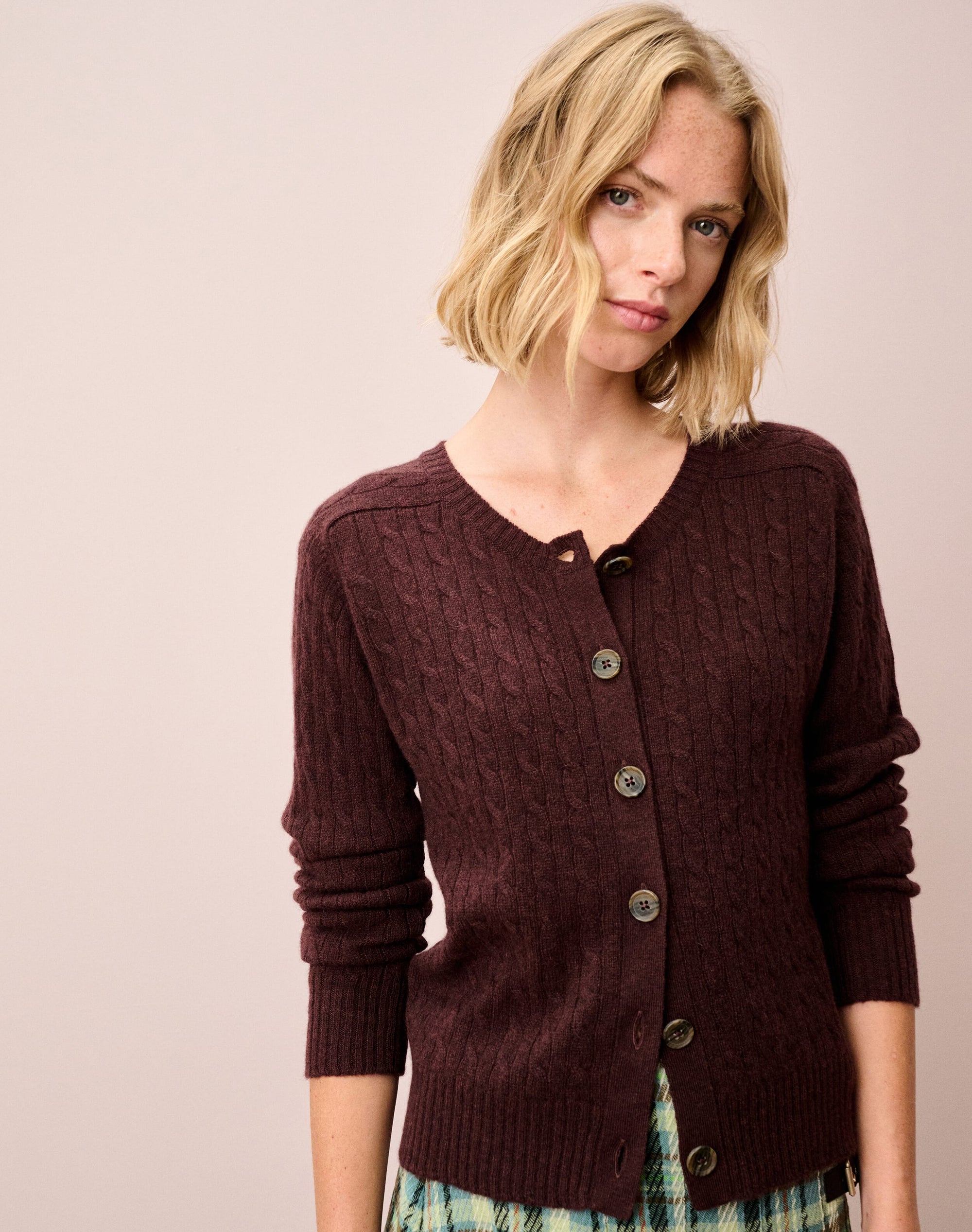 Cashmere Cable Cardigan