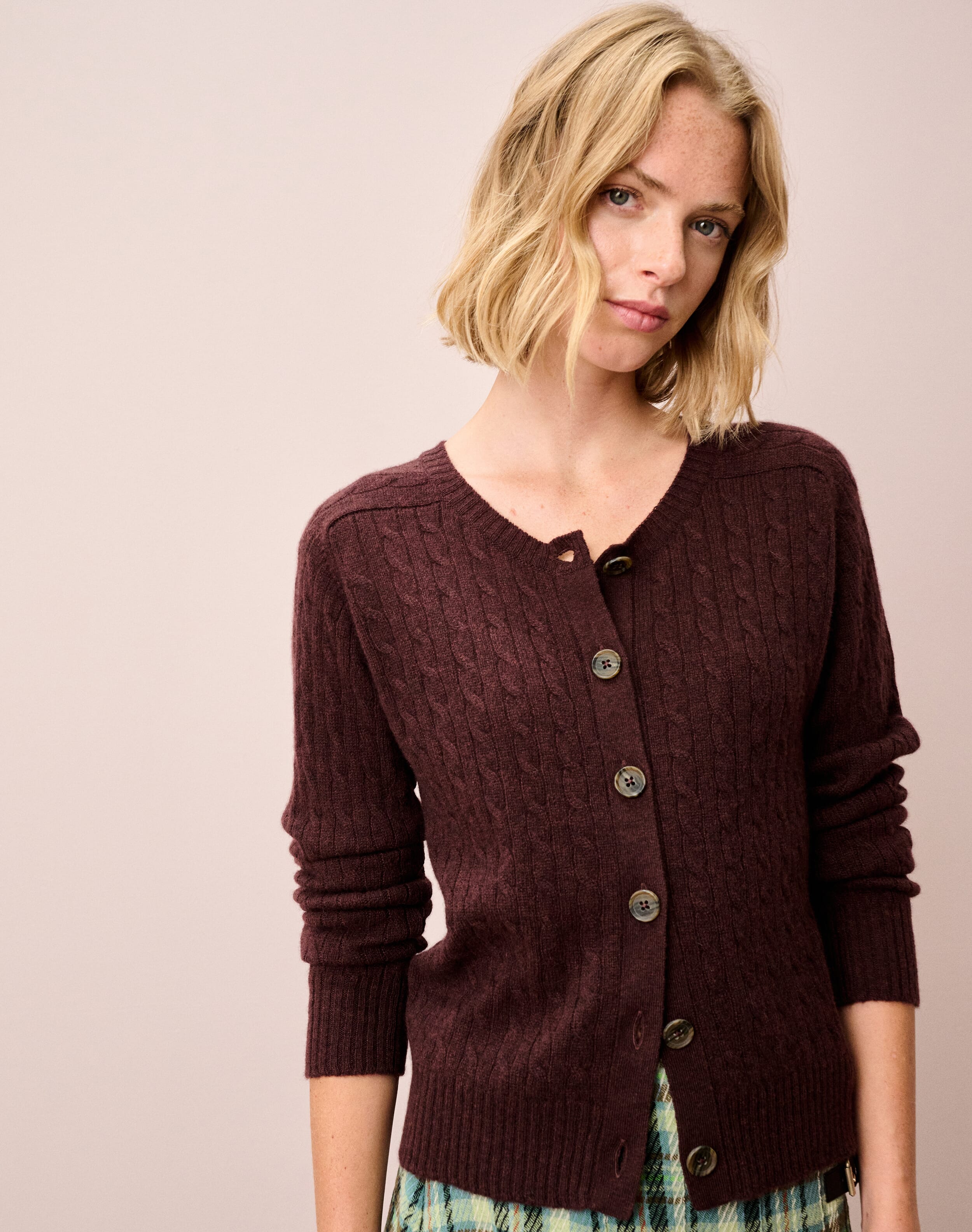 Cashmere Cable Cardigan