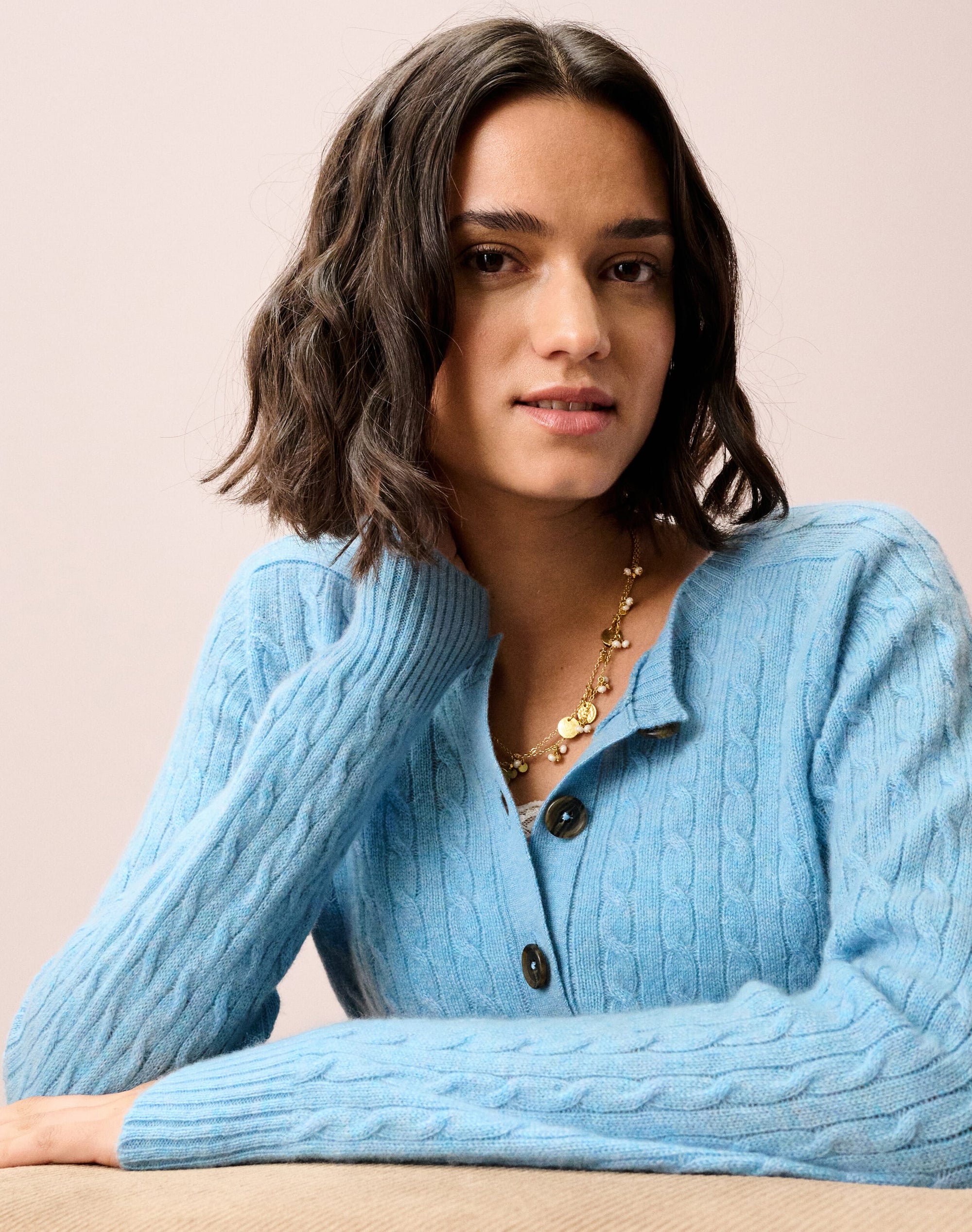 Cashmere Cable Cardigan
