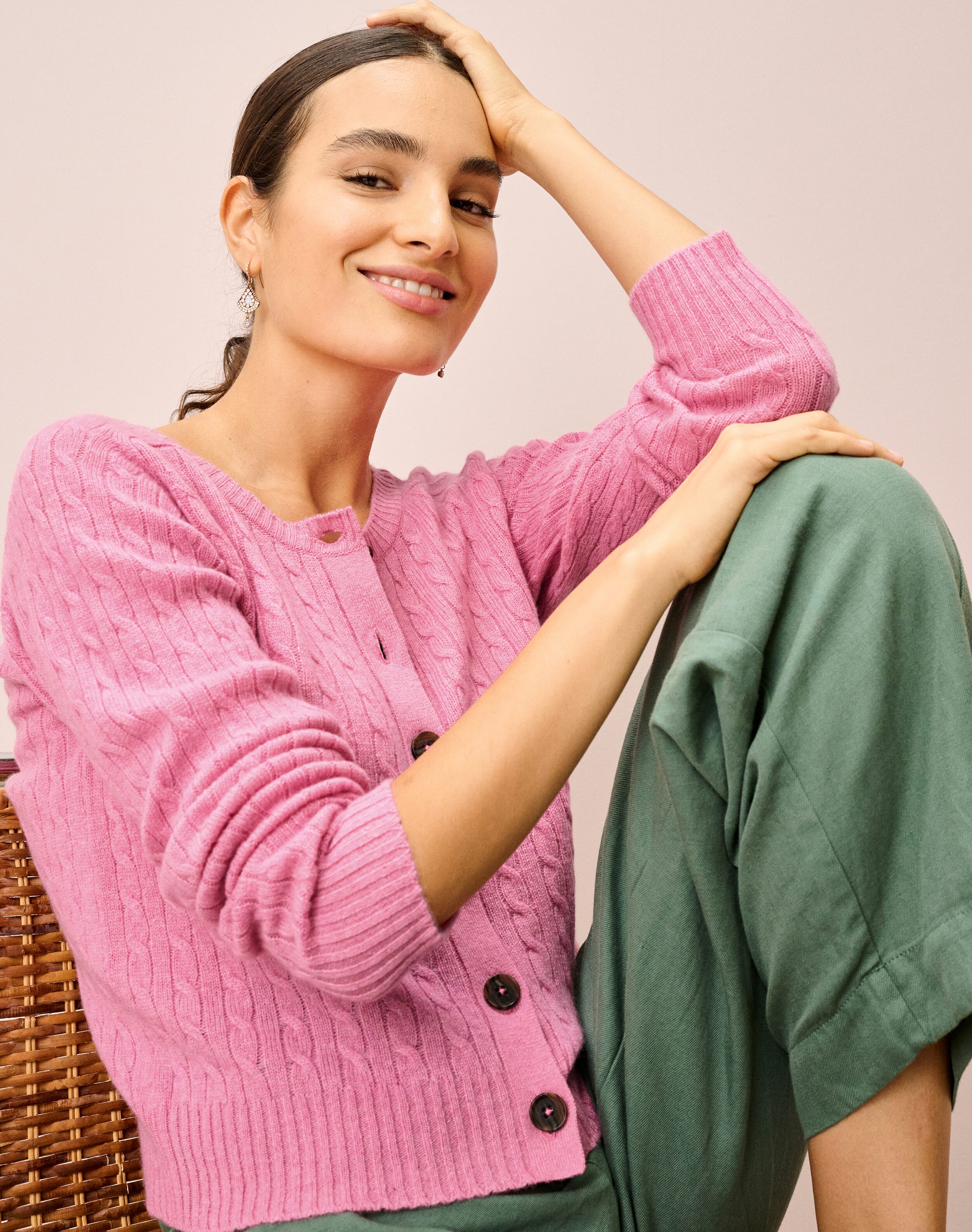 Cashmere Cable Cardigan