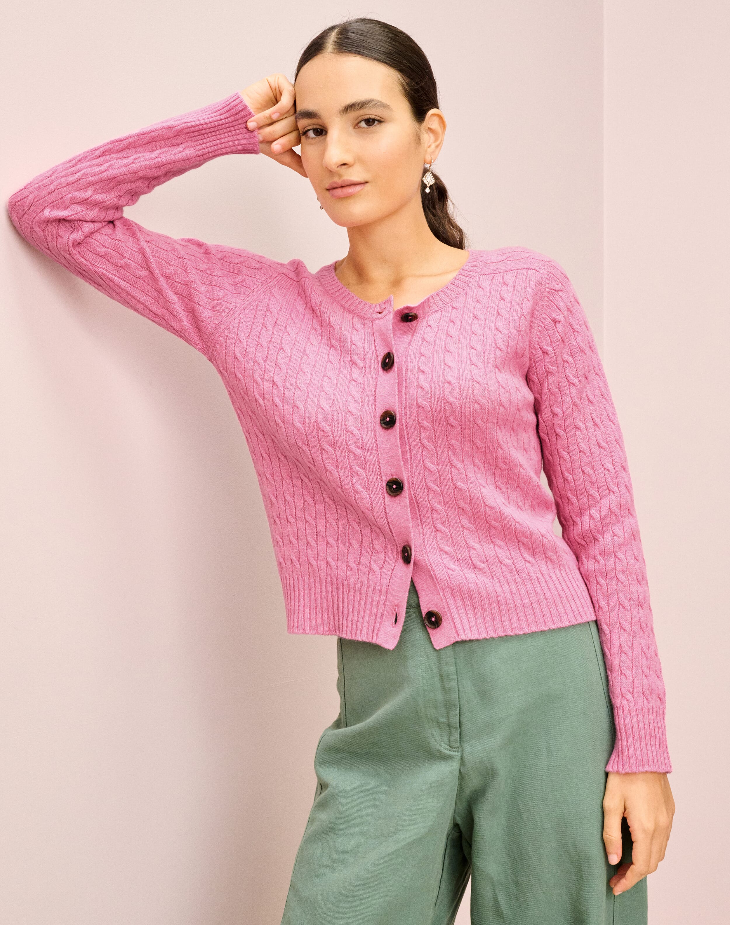 Cashmere Cable Cardigan