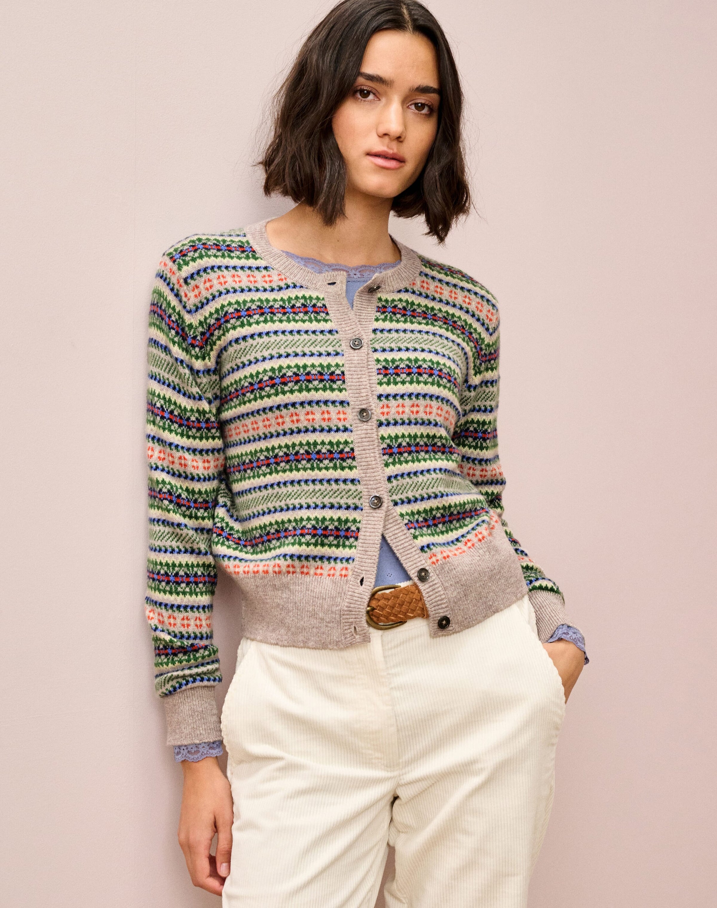 Cashmere Fair Isle Cardigan
