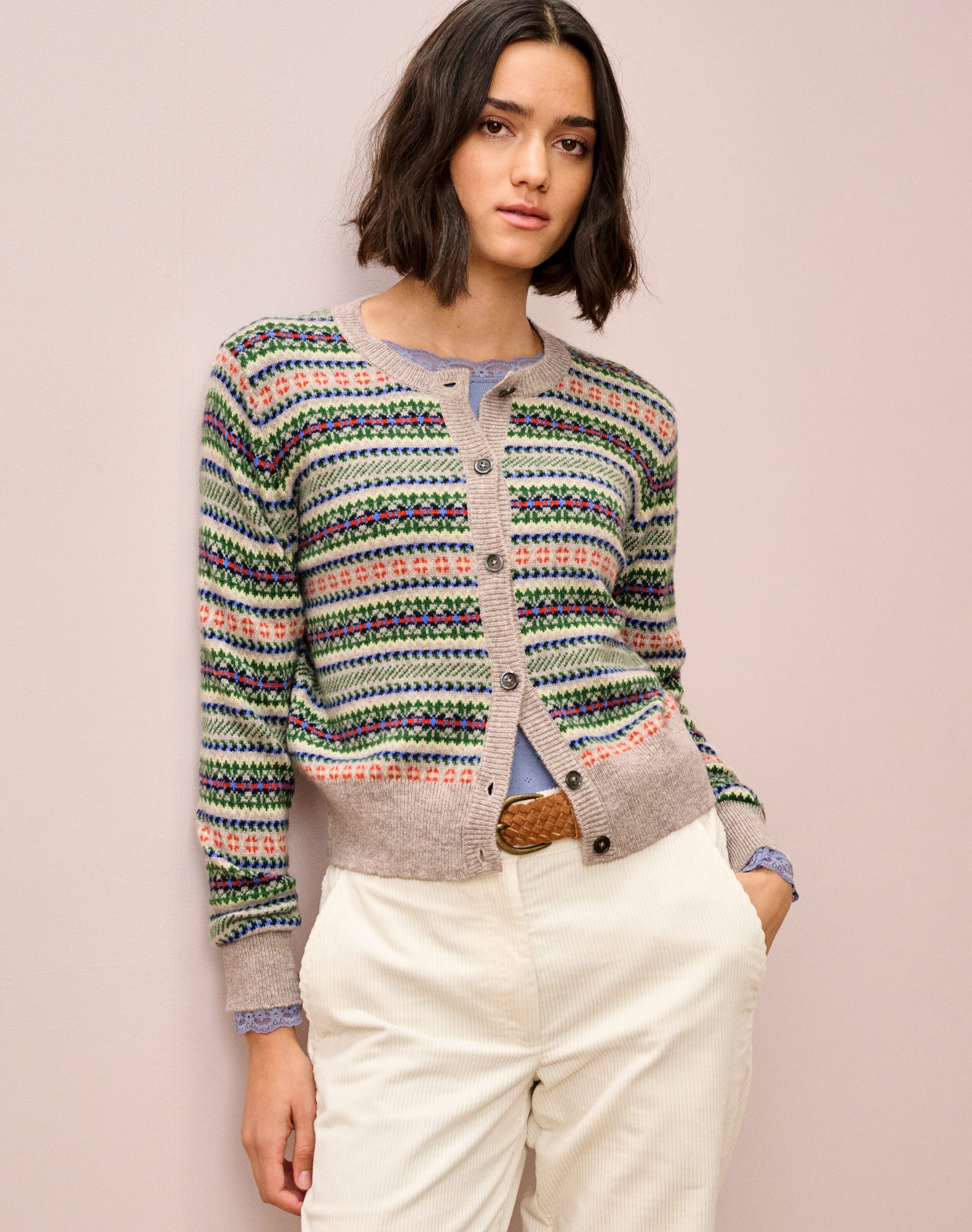 Cashmere Fair Isle Cardigan