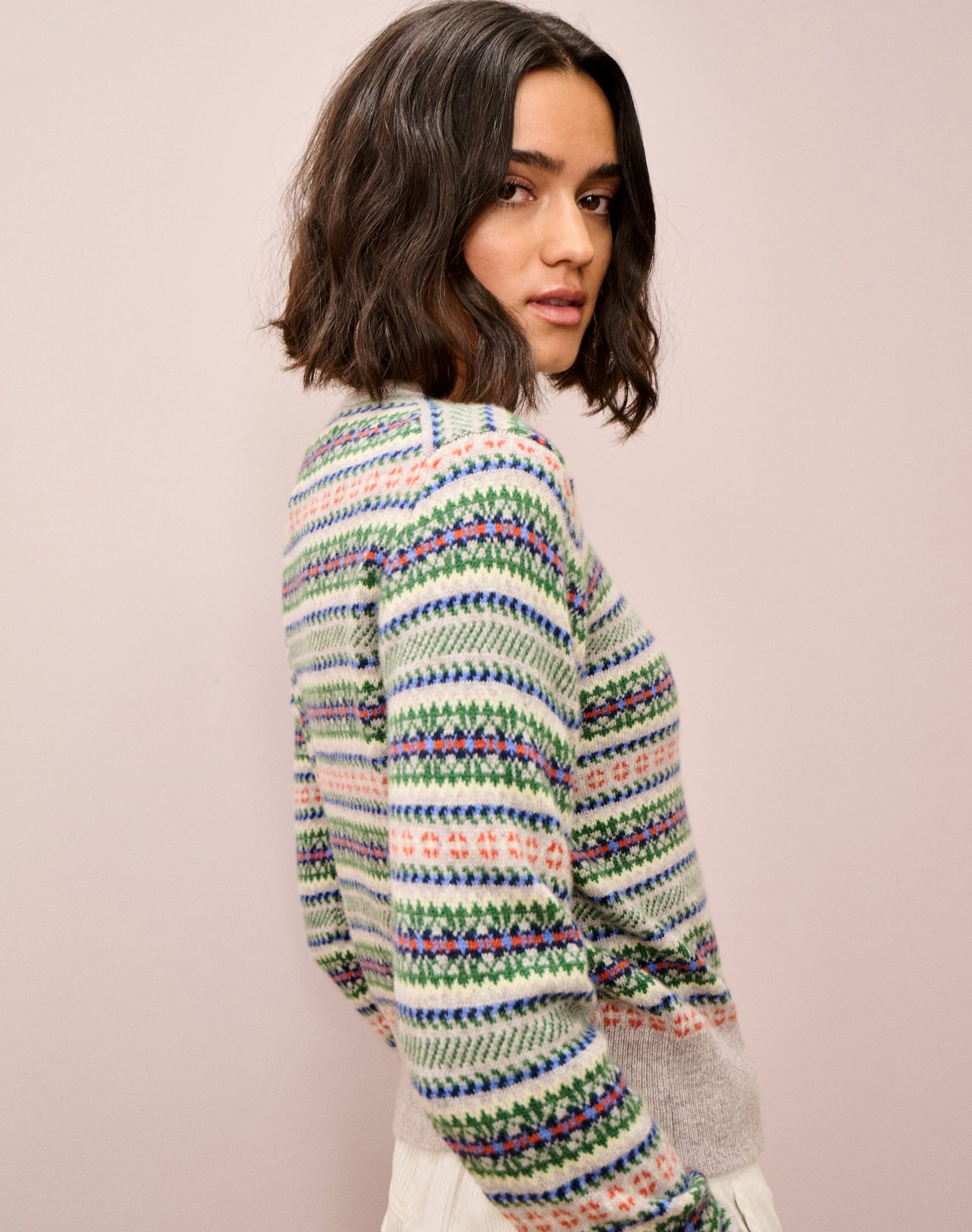 Cashmere Fair Isle Cardigan