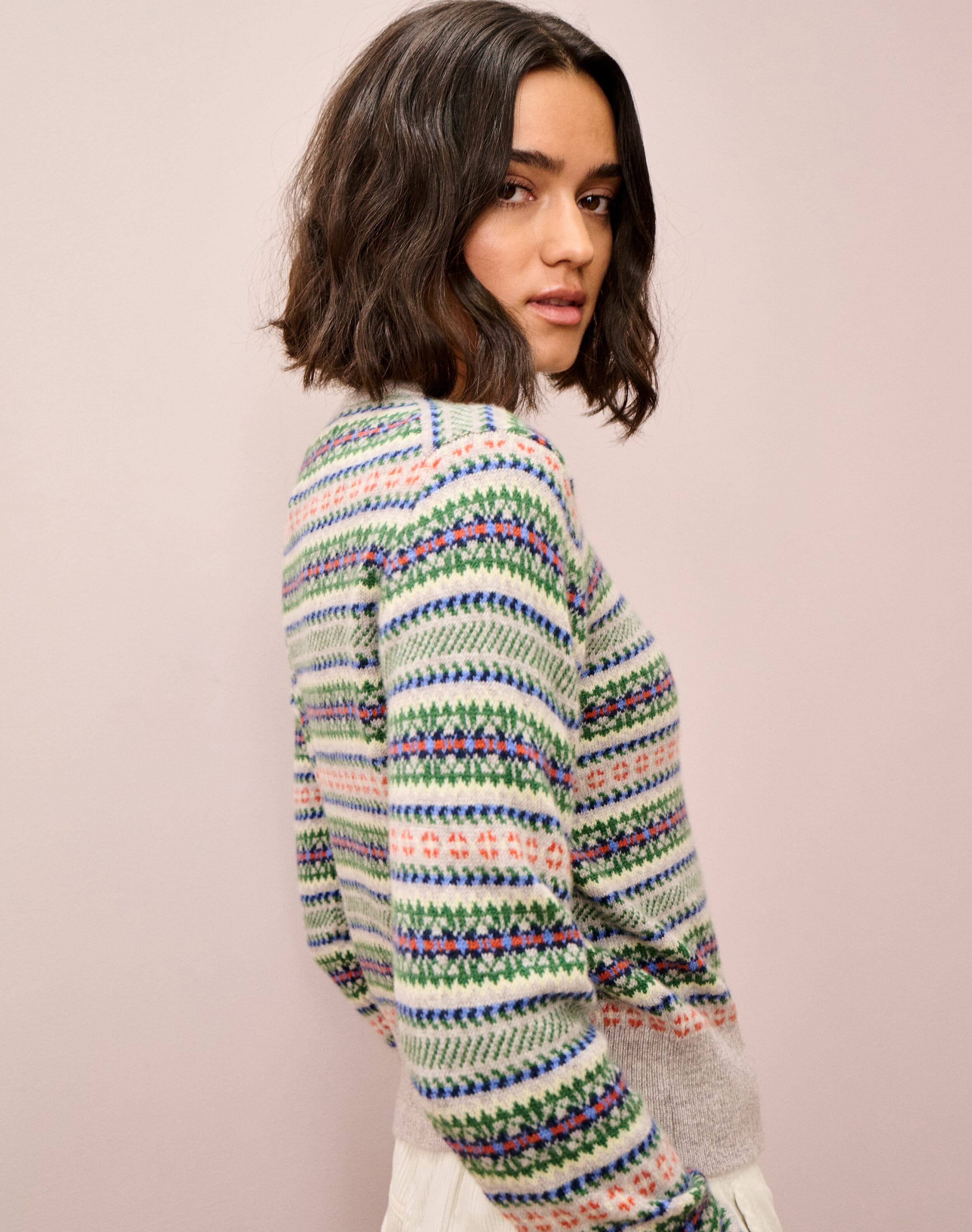 Cashmere Fair Isle Cardigan