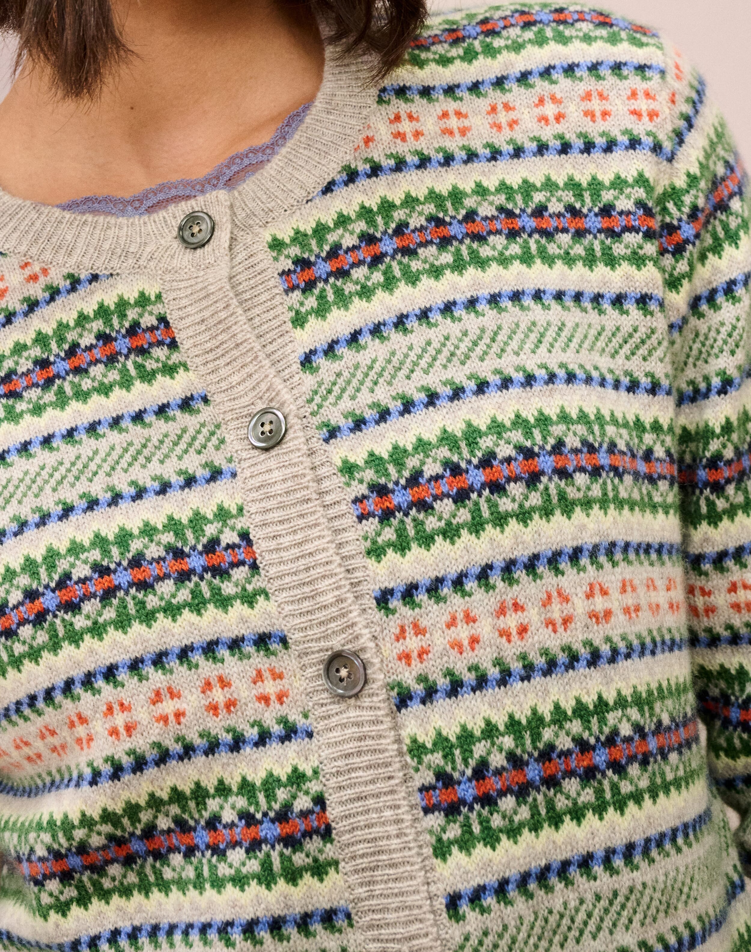 Cashmere Fair Isle Cardigan