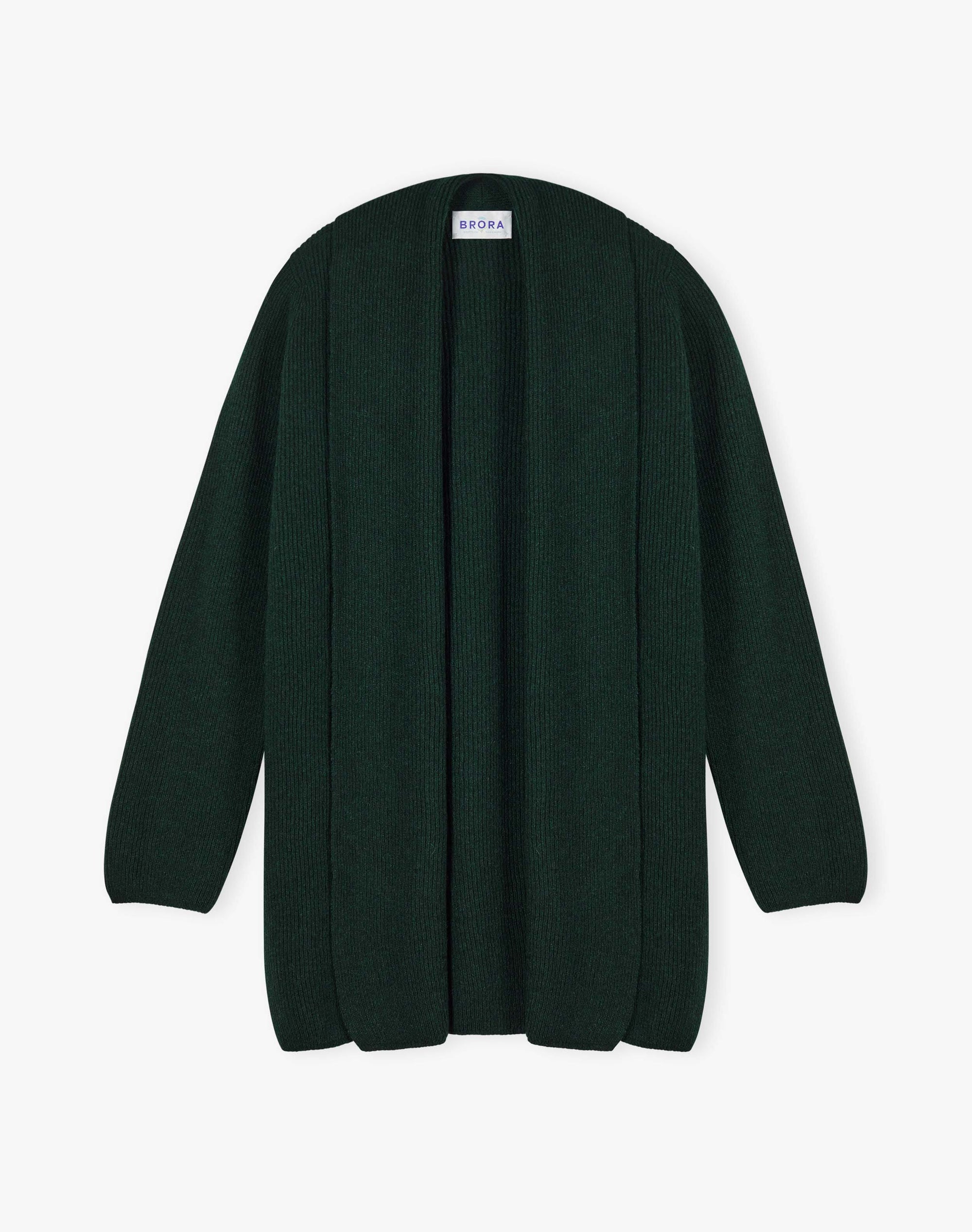 Cashmere Shawl Ribbed Cardigan