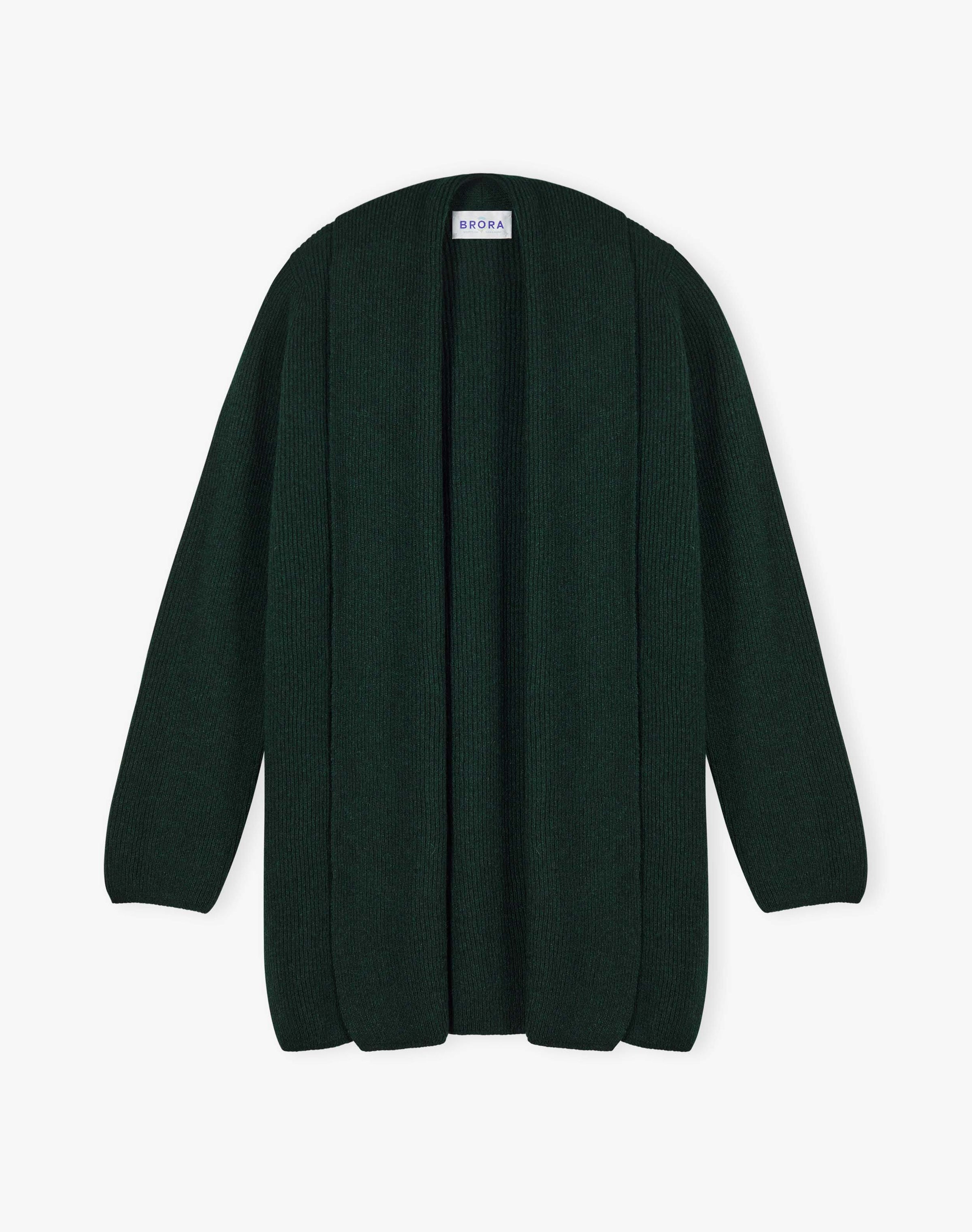 Cashmere Shawl Ribbed Cardigan