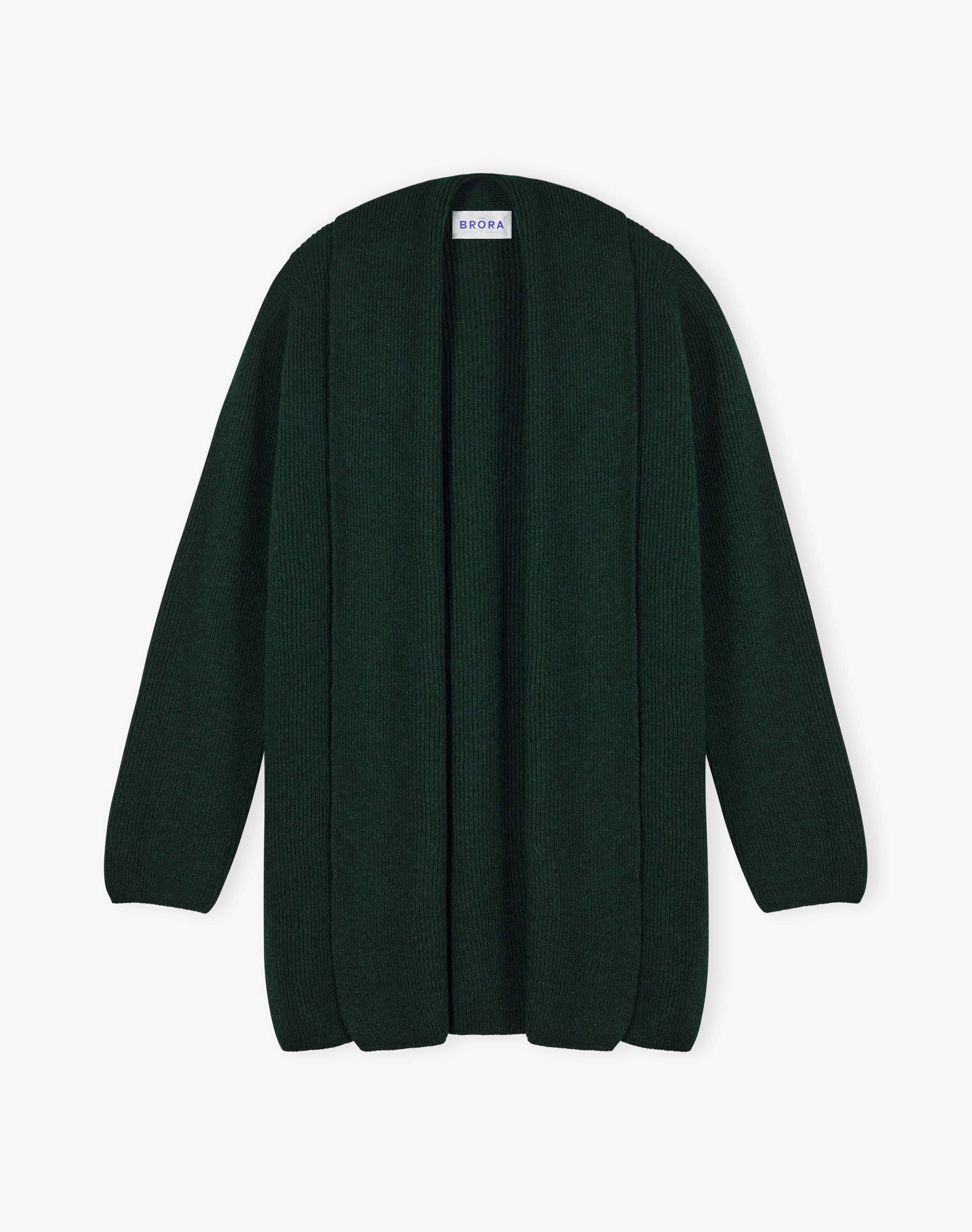 Cashmere Shawl Ribbed Cardigan