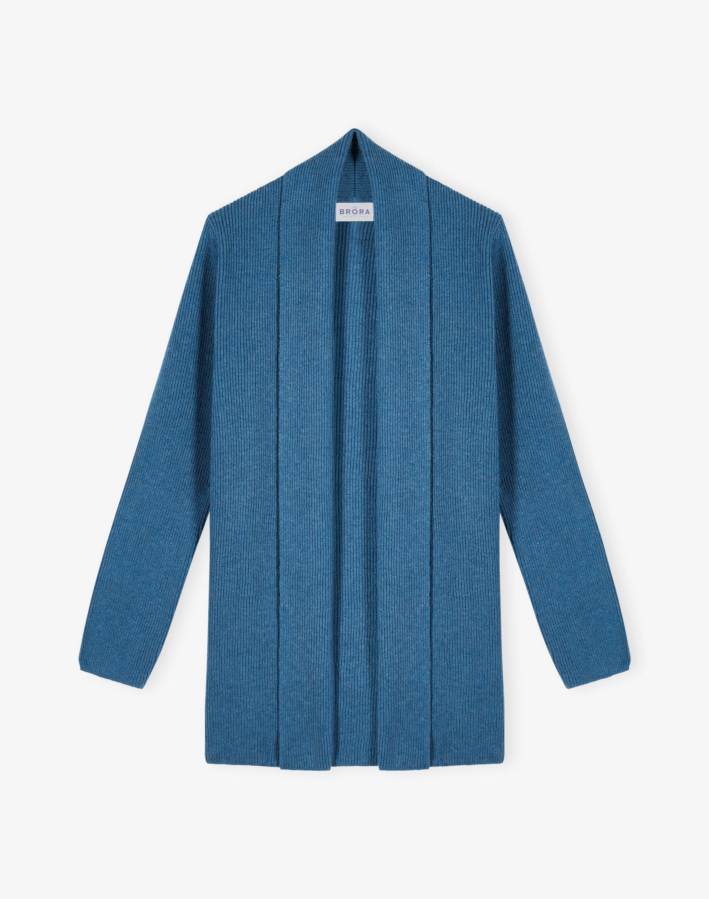 Cashmere Shawl Ribbed Cardigan