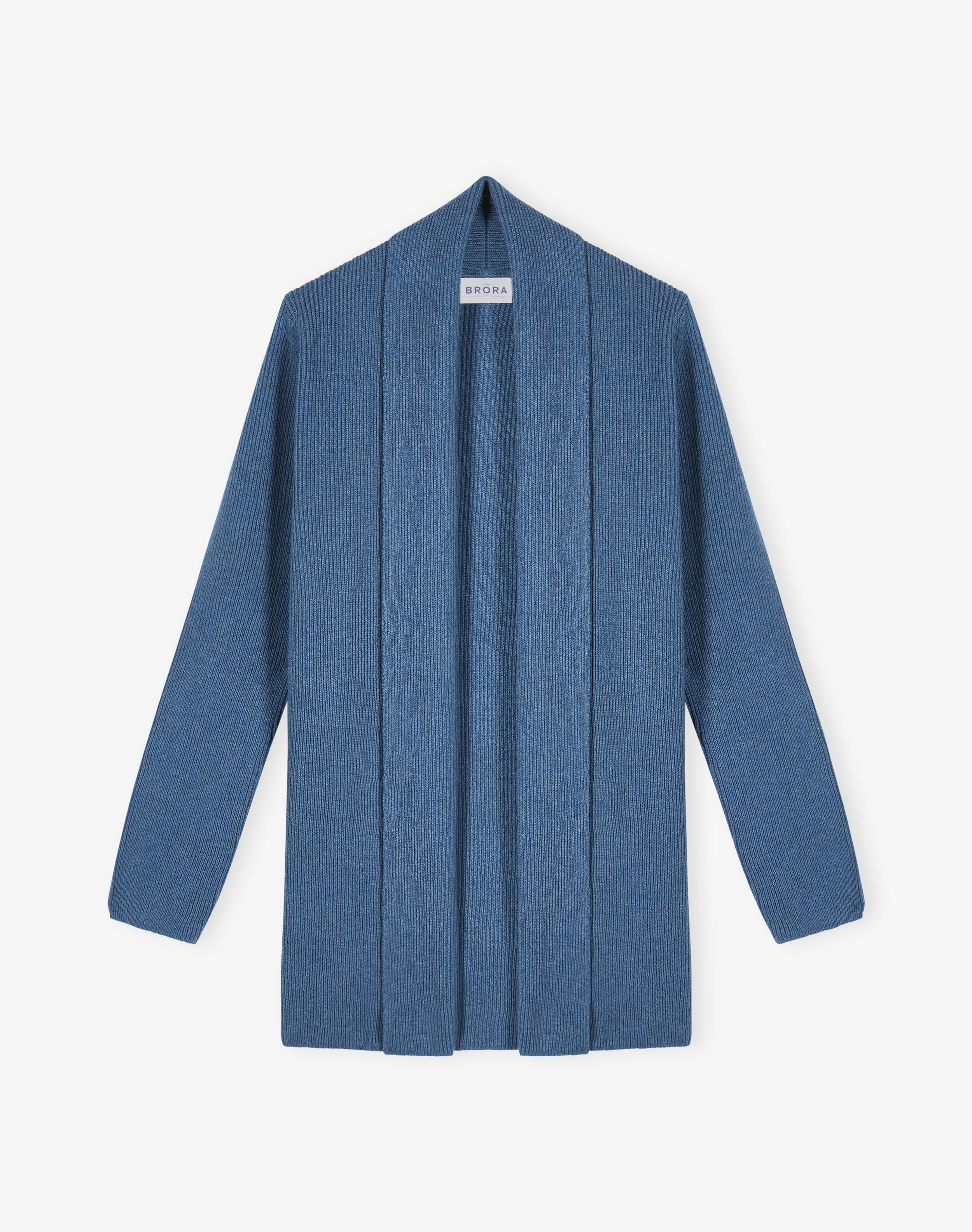 Cashmere Shawl Ribbed Cardigan