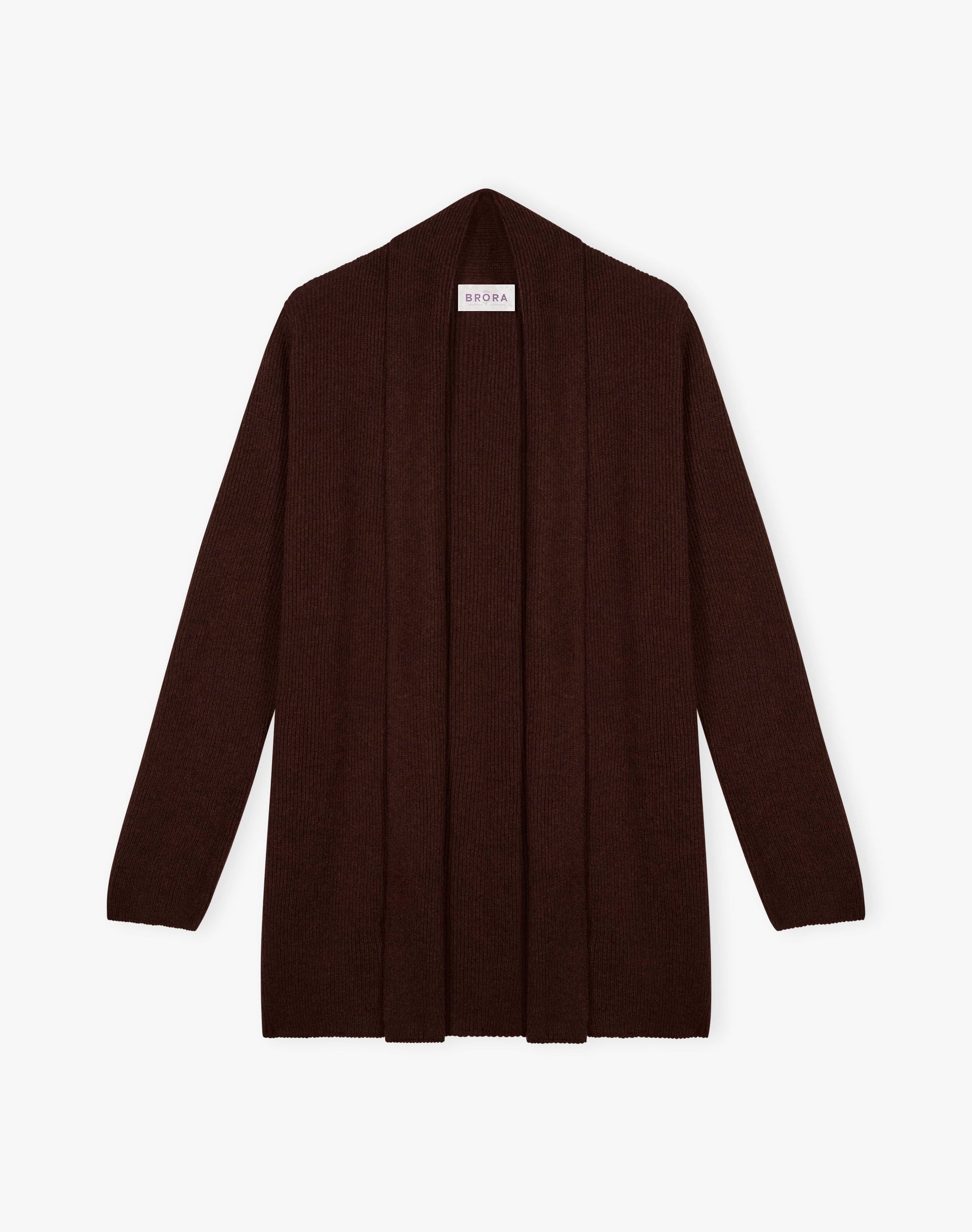 Cashmere Shawl Ribbed Cardigan