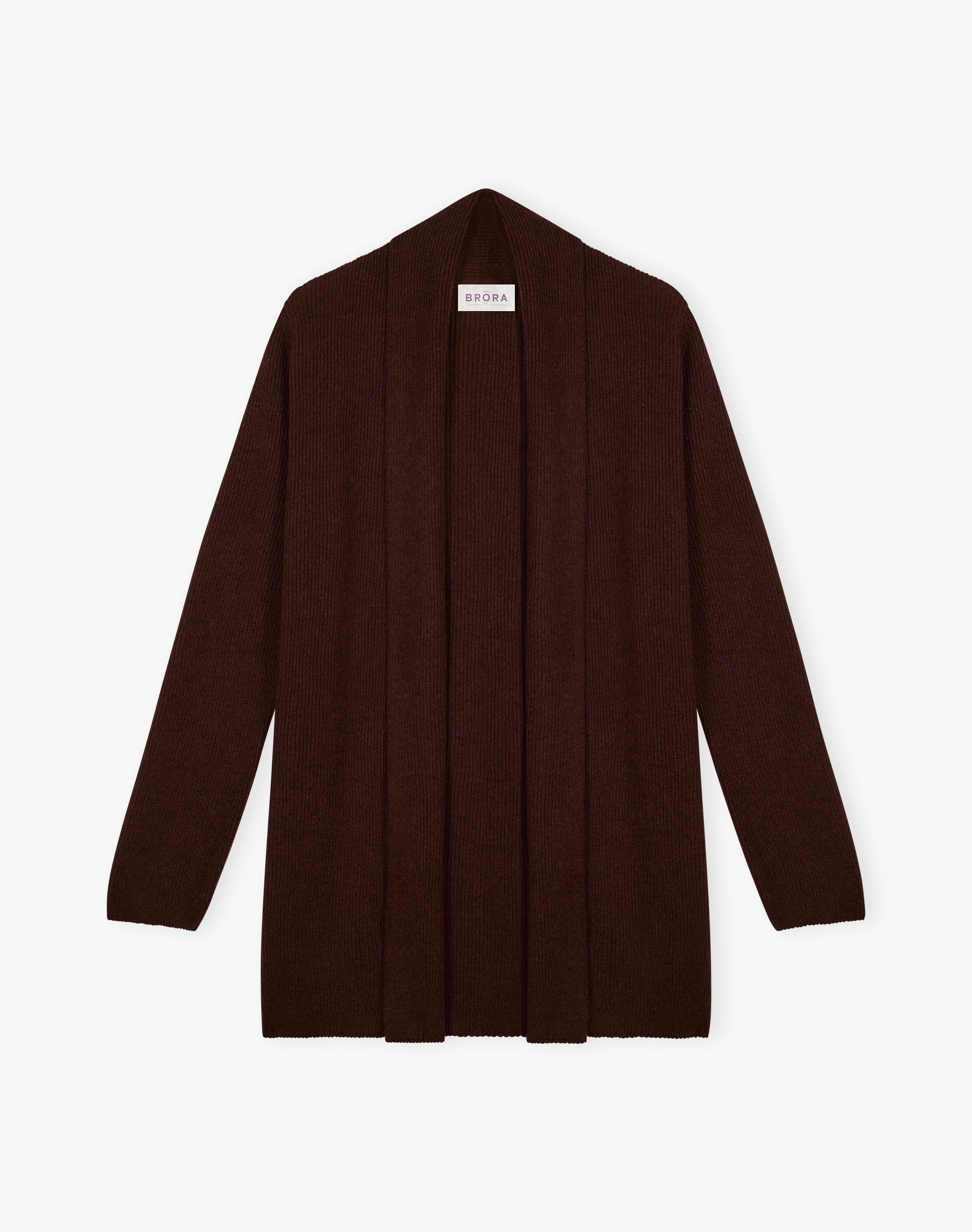 Cashmere Shawl Ribbed Cardigan