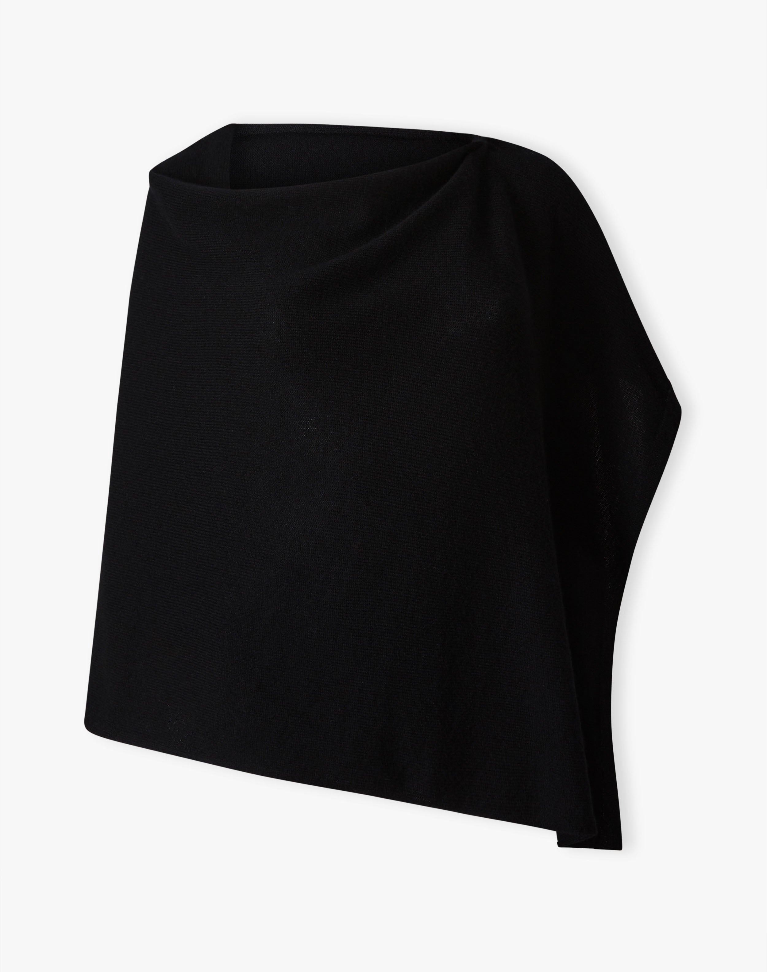 Cashmere Gauzy Knit Poncho