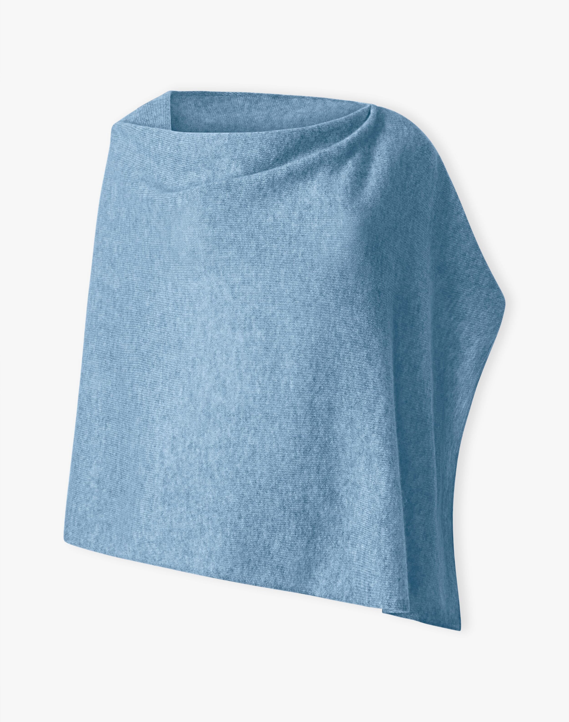 Cashmere Gauzy Knit Poncho