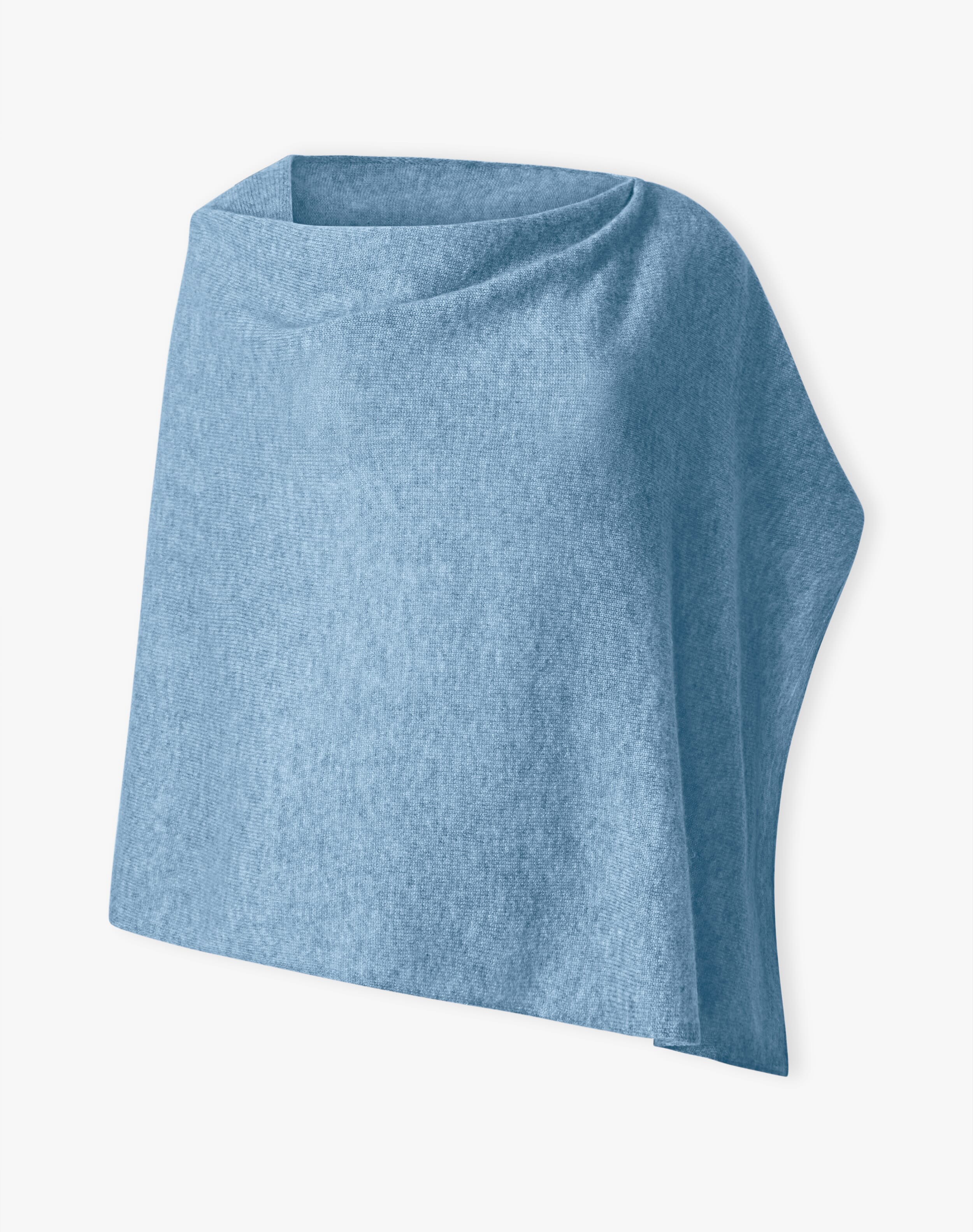 Cashmere Gauzy Knit Poncho