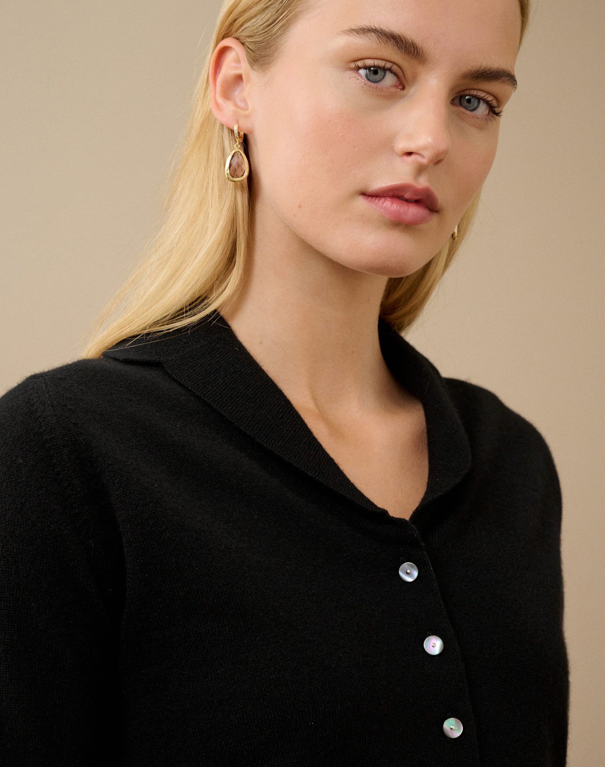 Cashmere Vintage Collar Cardigan
