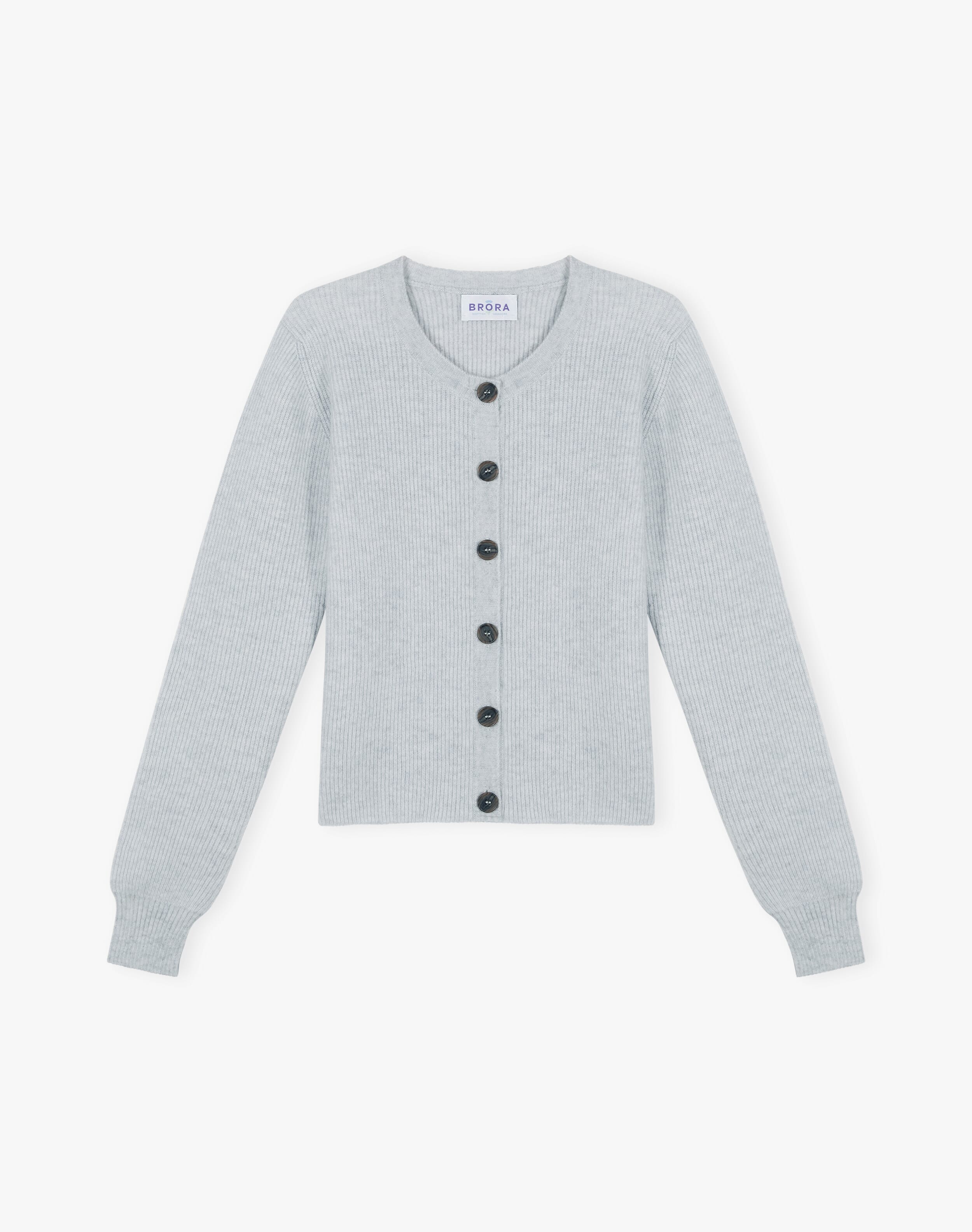 Cashmere Ribbed Cardigan