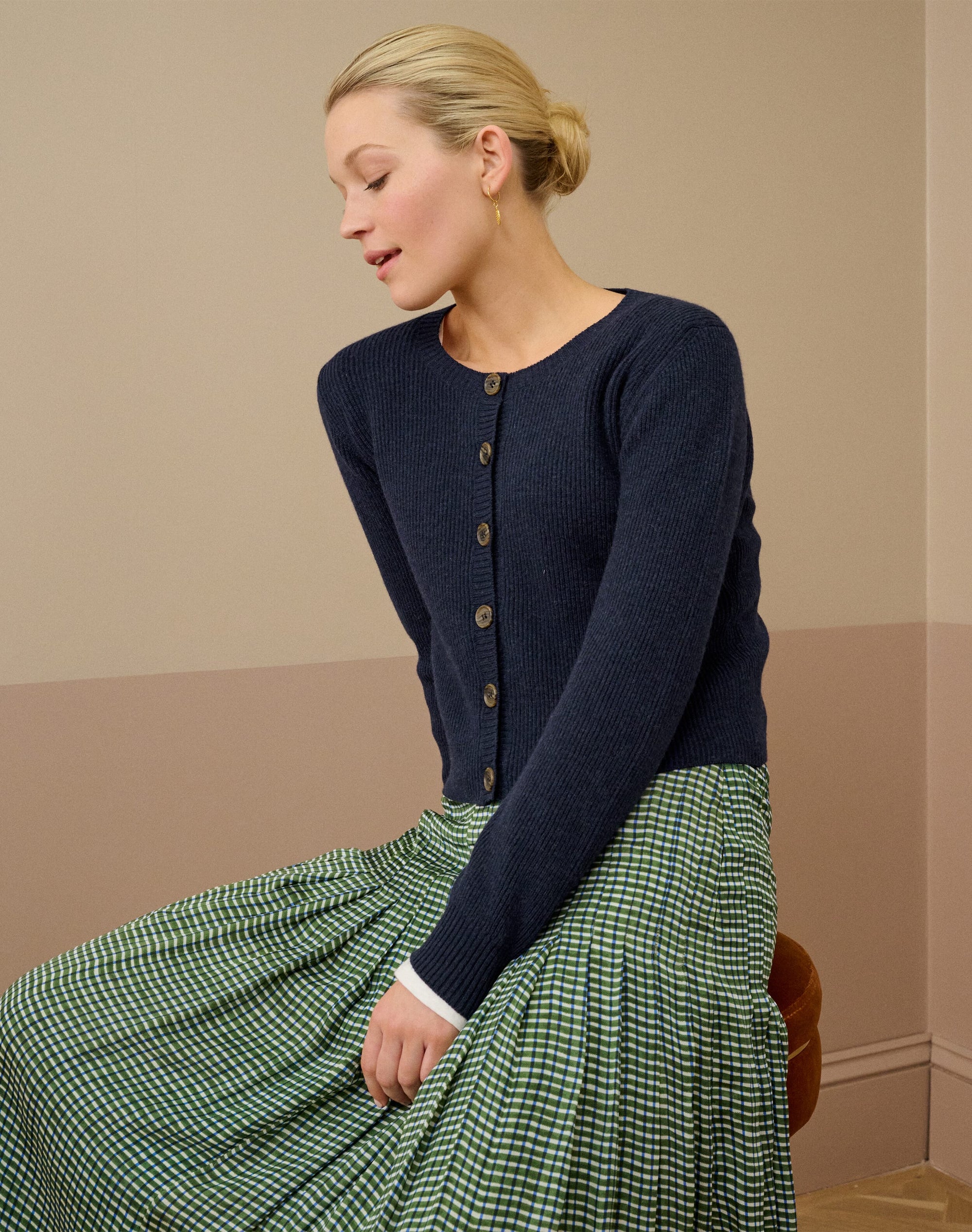 Cashmere Ribbed Cardigan