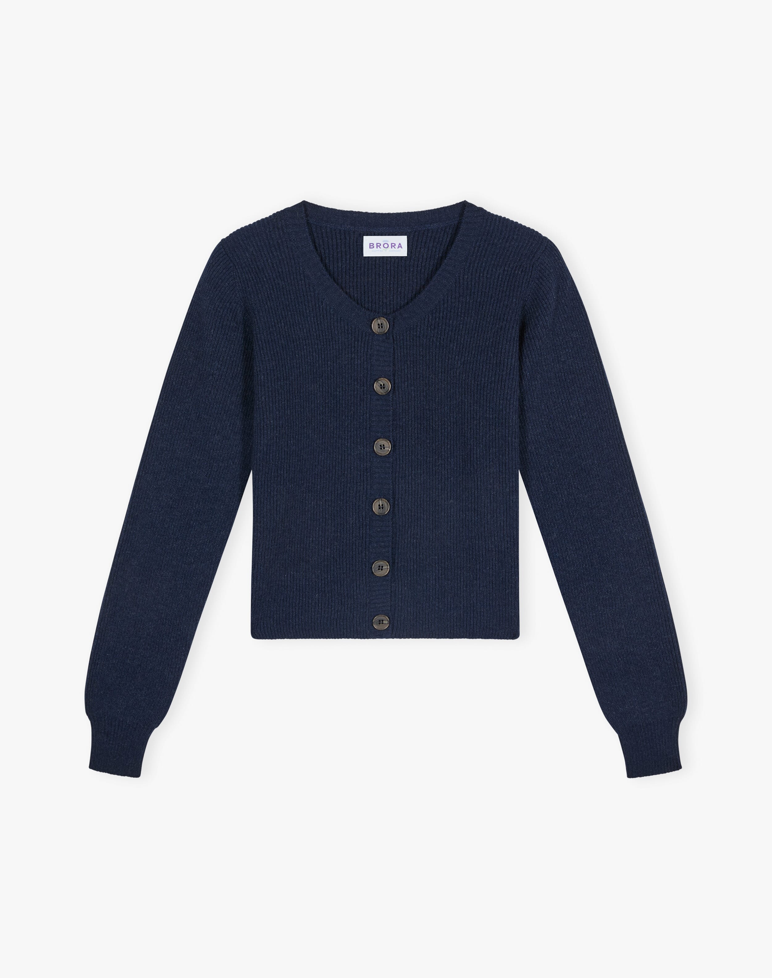 Cashmere Ribbed Cardigan