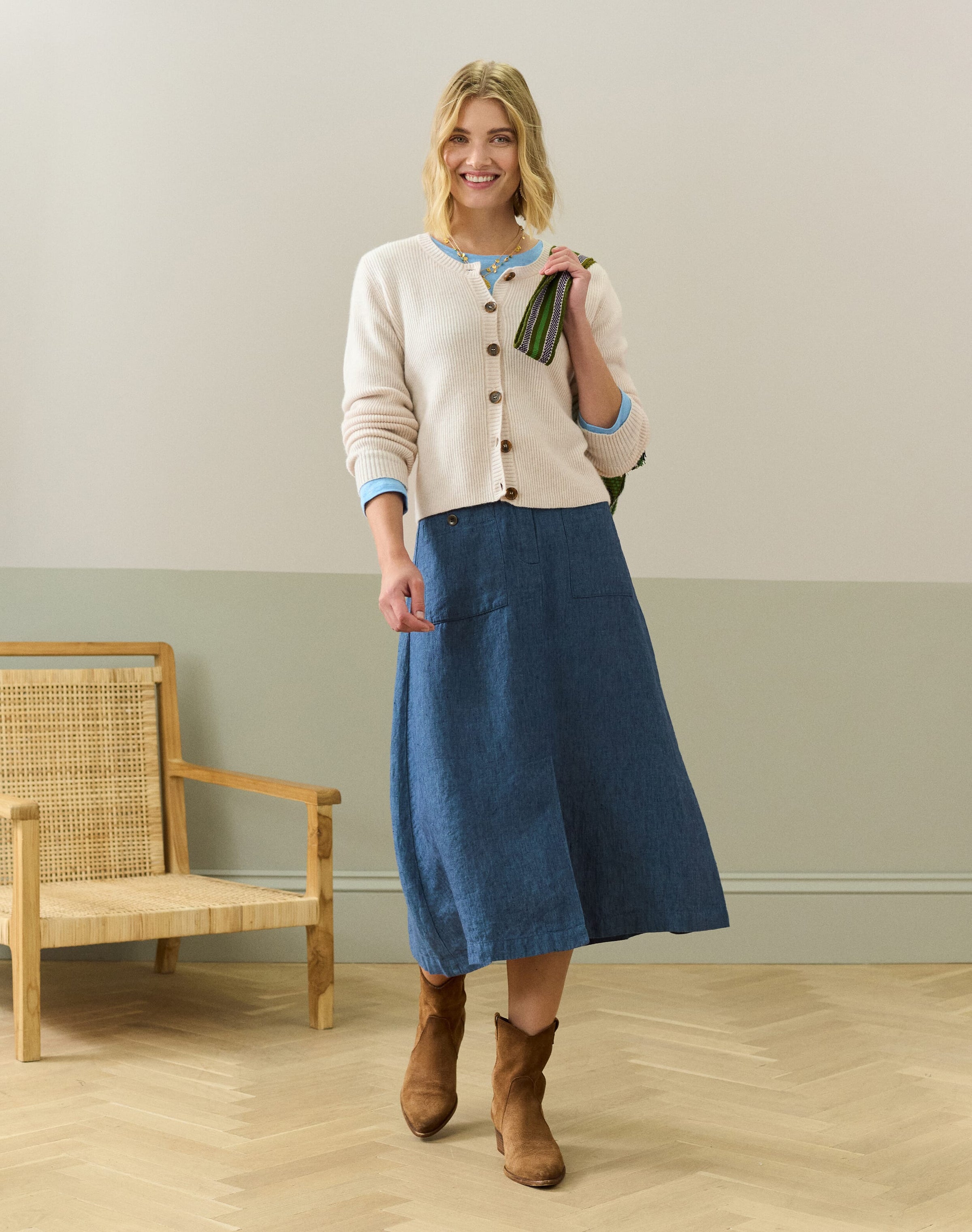 Cashmere Ribbed Cardigan