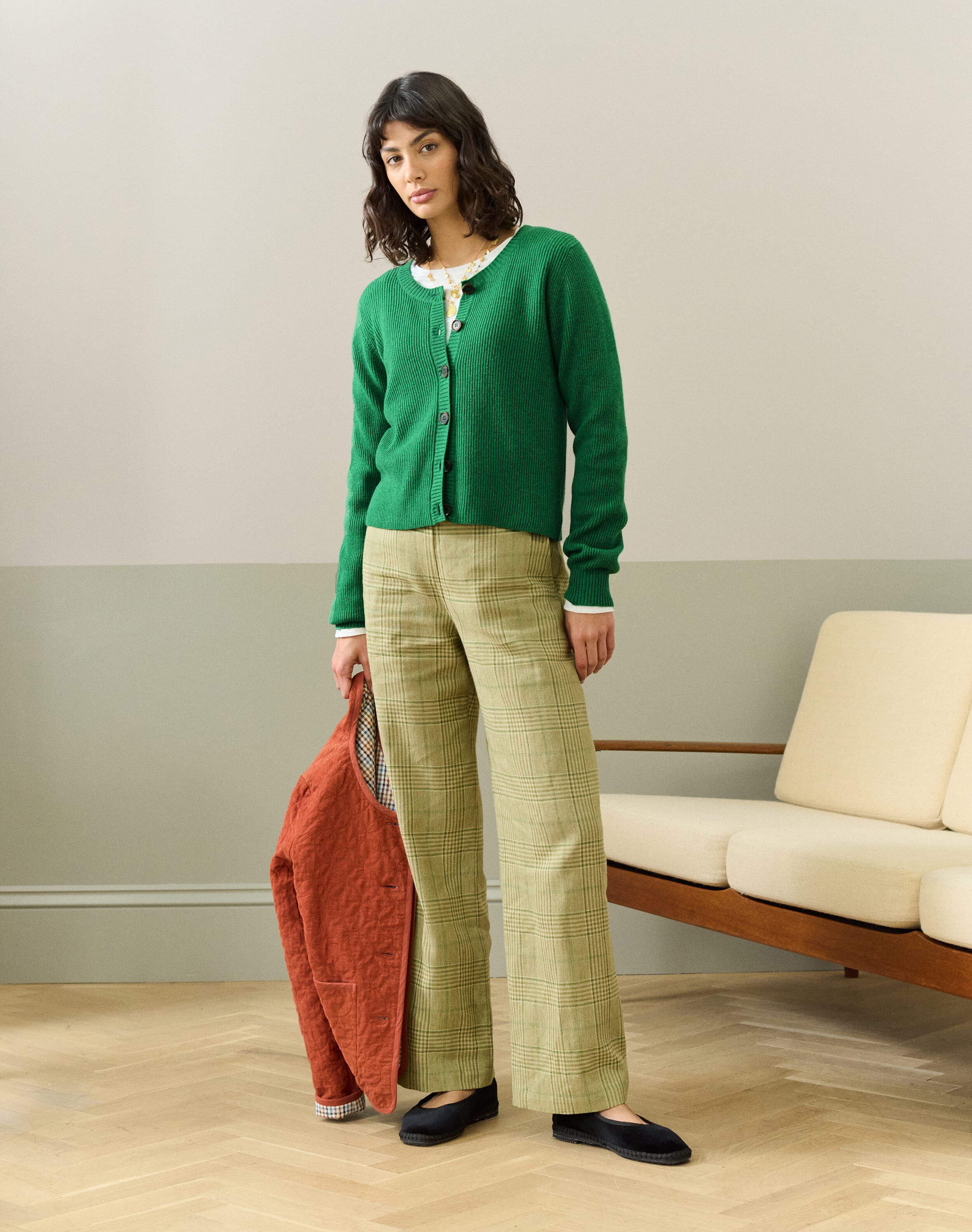 Cashmere Ribbed Cardigan