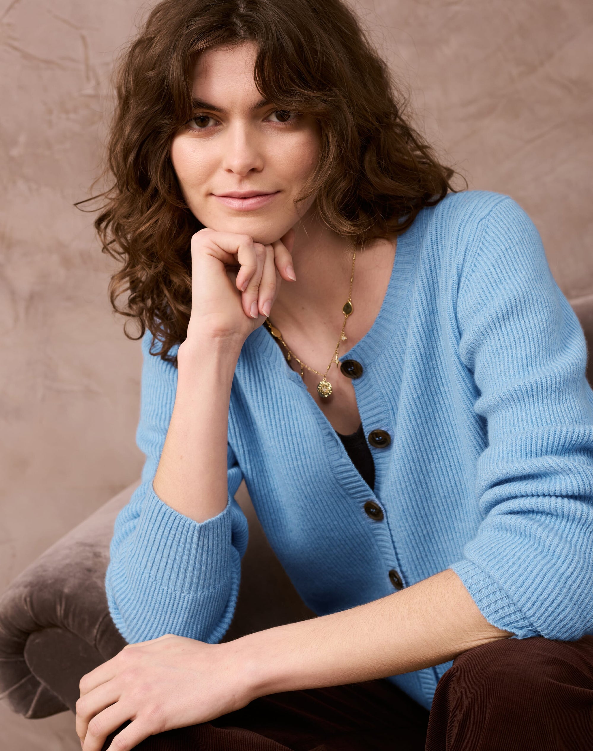 Cashmere Ribbed Cardigan