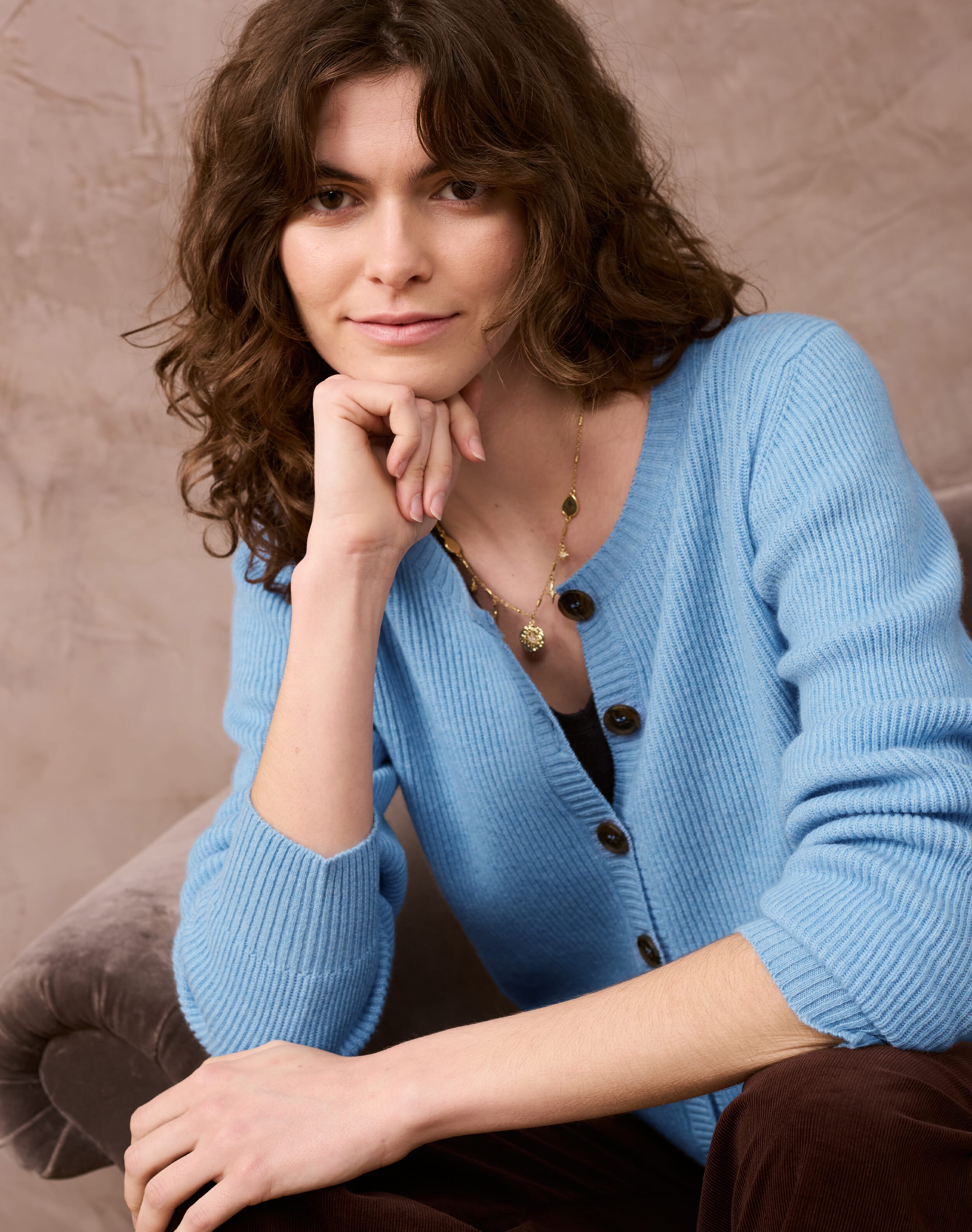 Cashmere Ribbed Cardigan