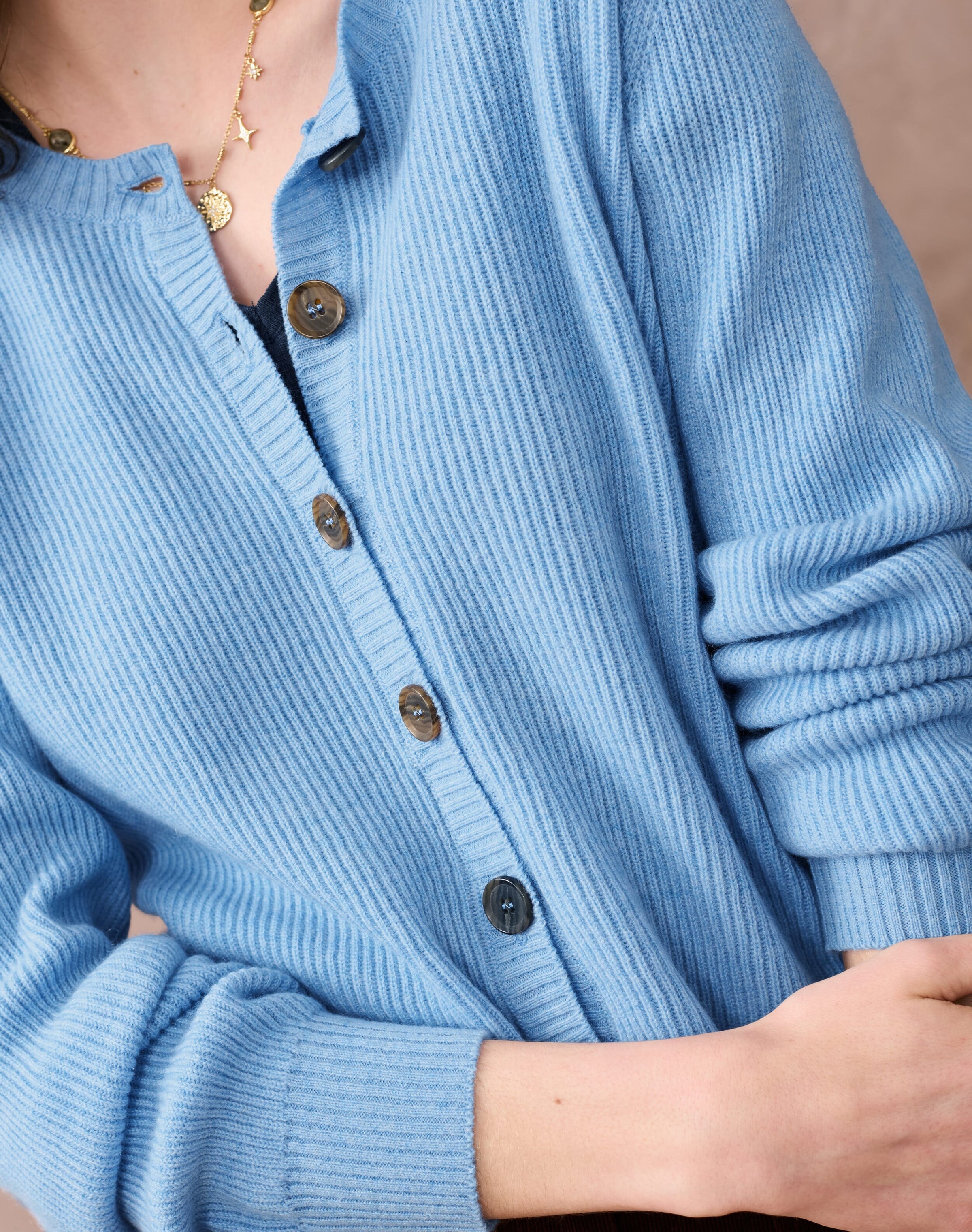 Cashmere Ribbed Cardigan