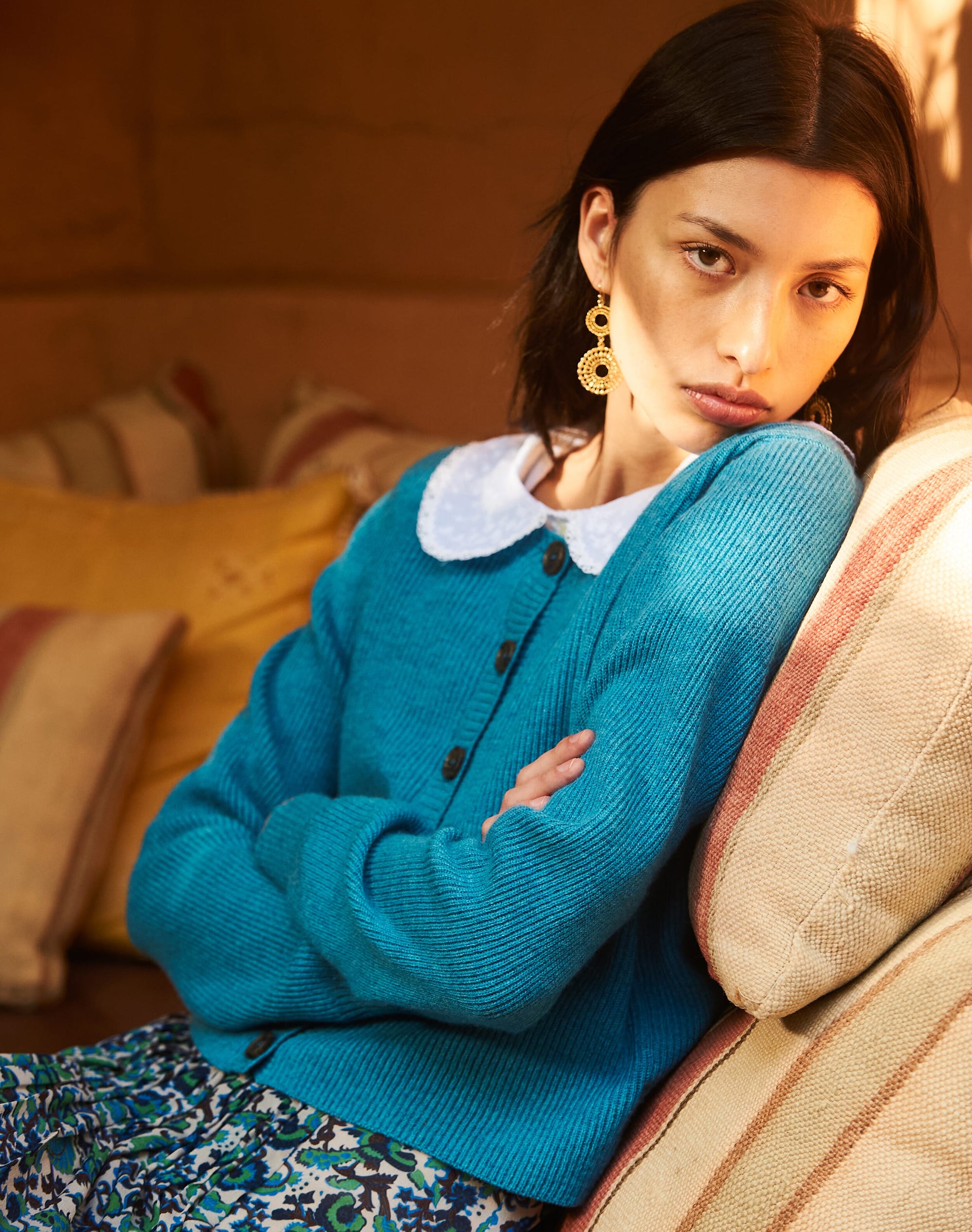 Cashmere Ribbed Cardigan