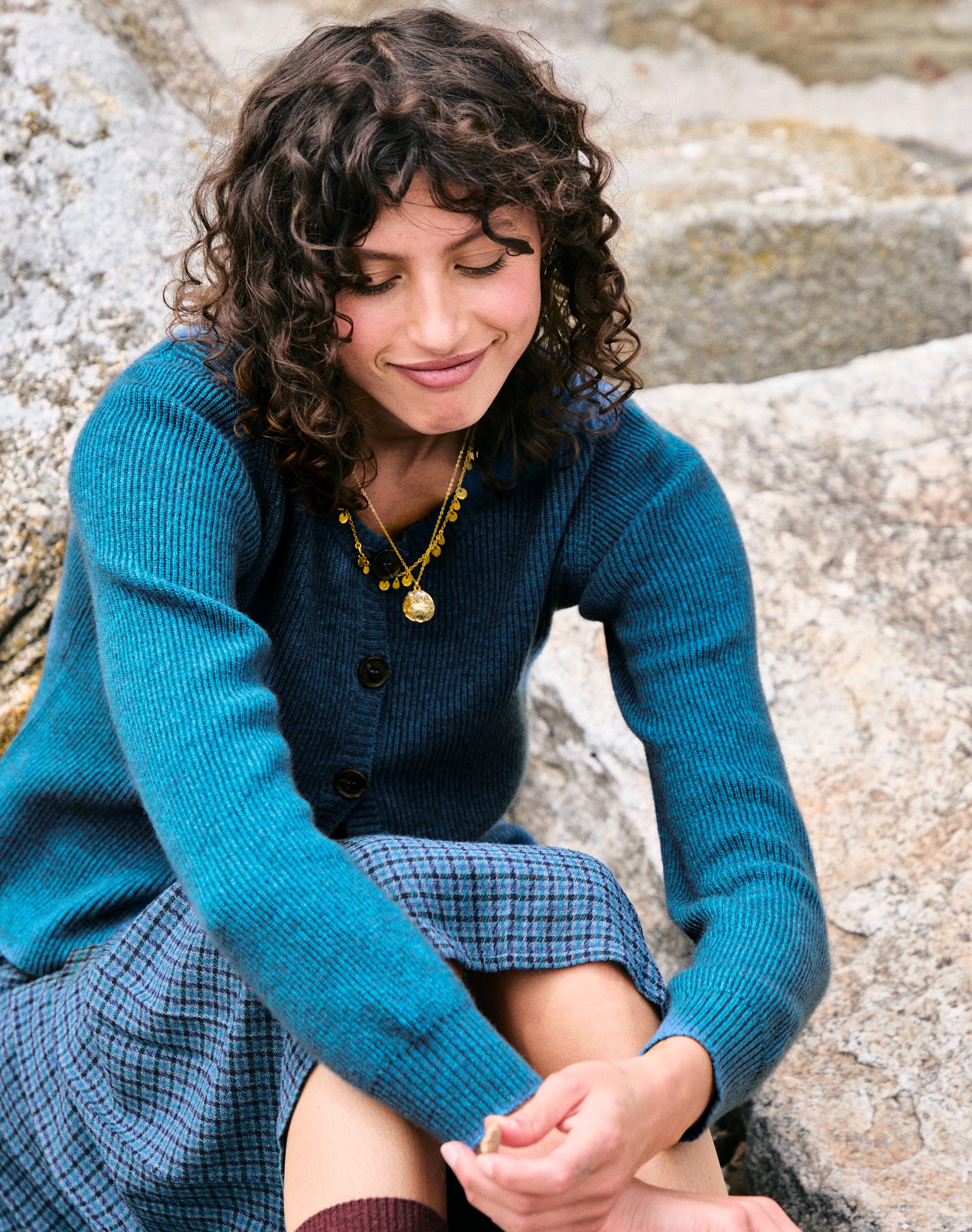 Cashmere Ribbed Cardigan