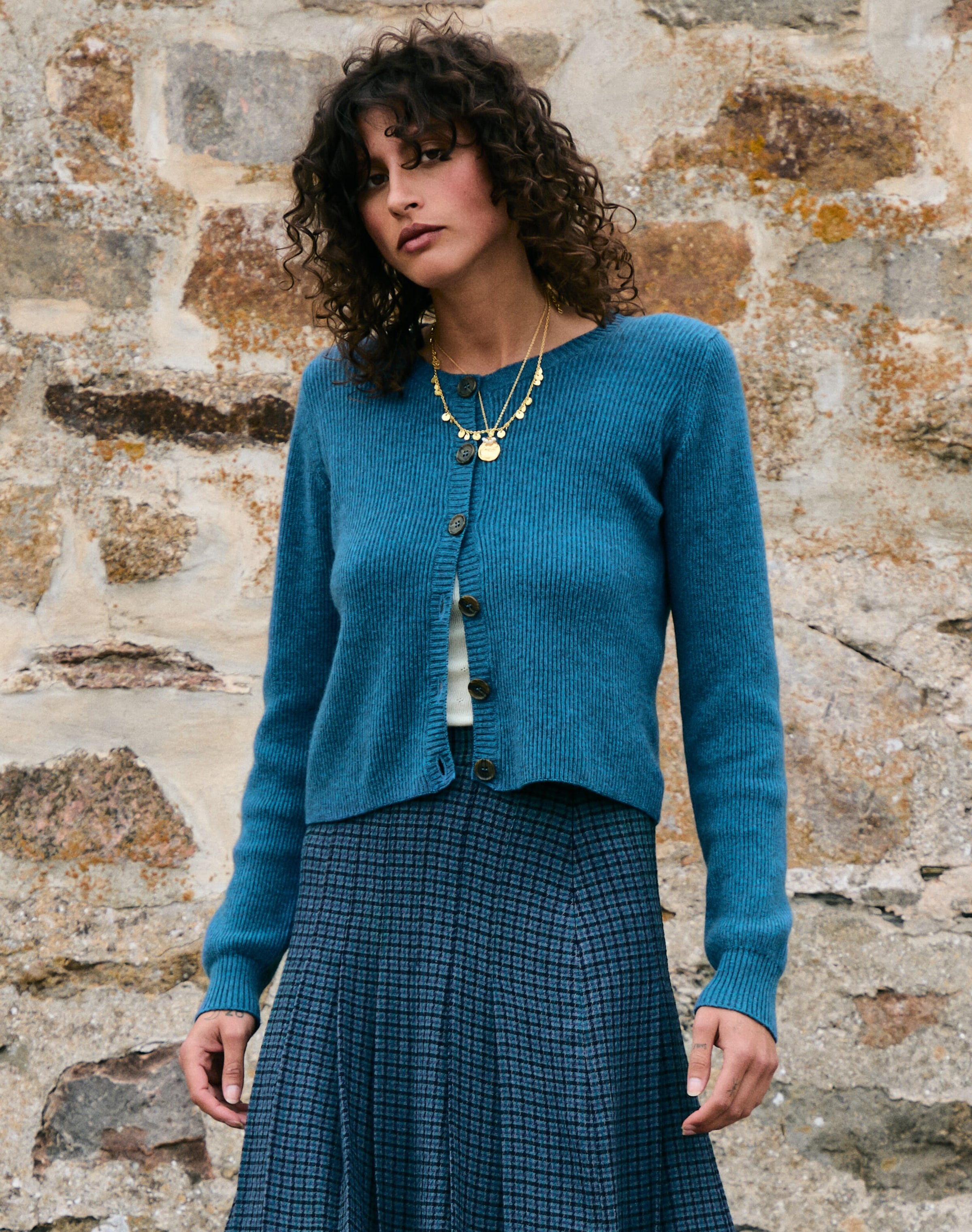 Cashmere Ribbed Cardigan