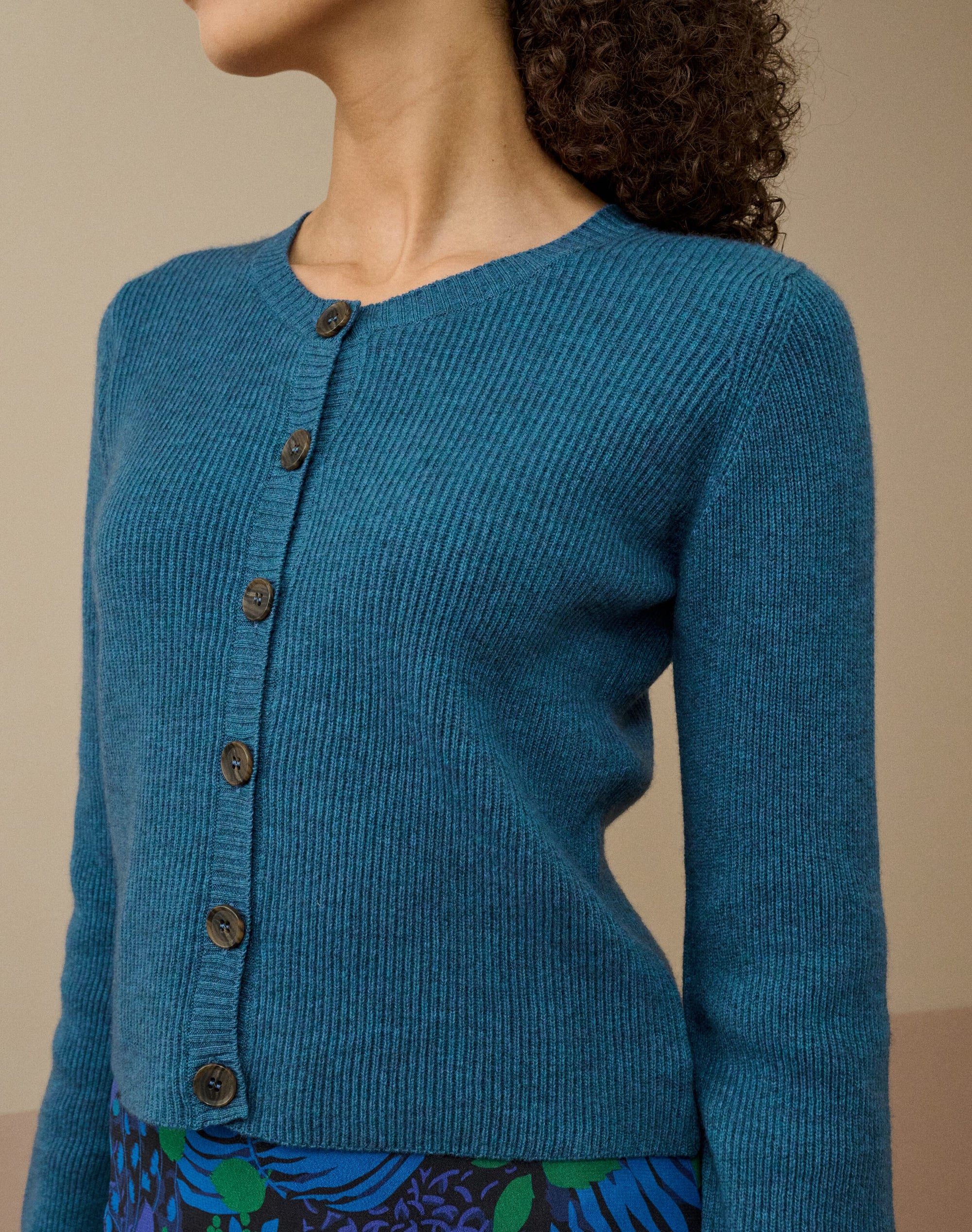 Cashmere Ribbed Cardigan