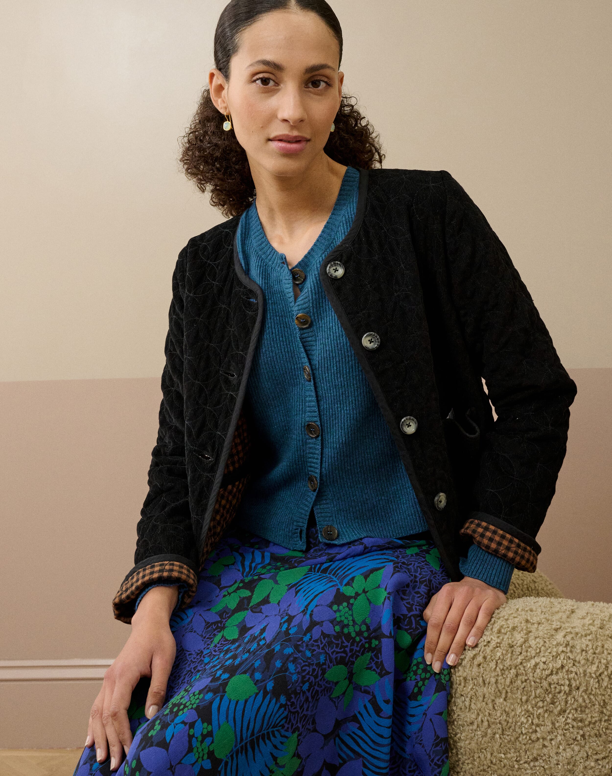 Cashmere Ribbed Cardigan